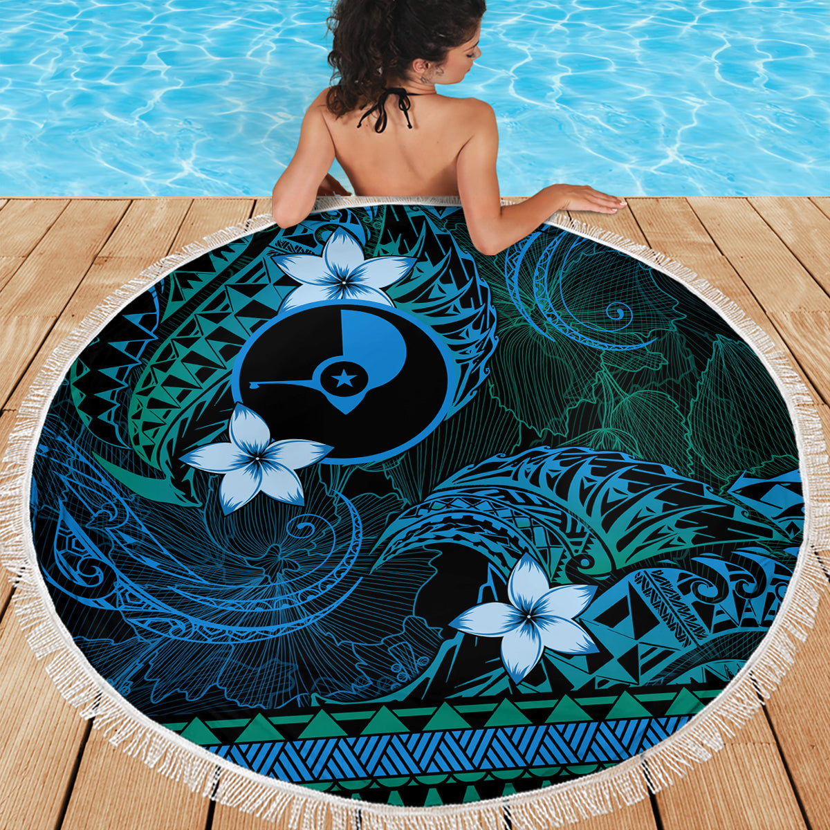Tonga ANZAC Day Stranddecke Camouflage mit Mohnblumen Lest We Forget LT14