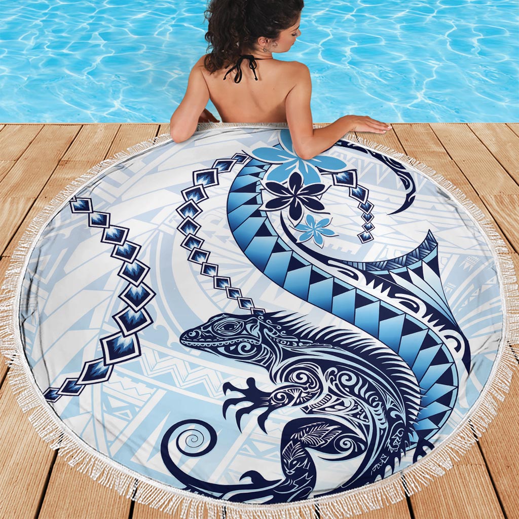 Palau Constitution Day Stranddecke xxl Belau Seal mit polynesischem Muster - Schwarz LT14