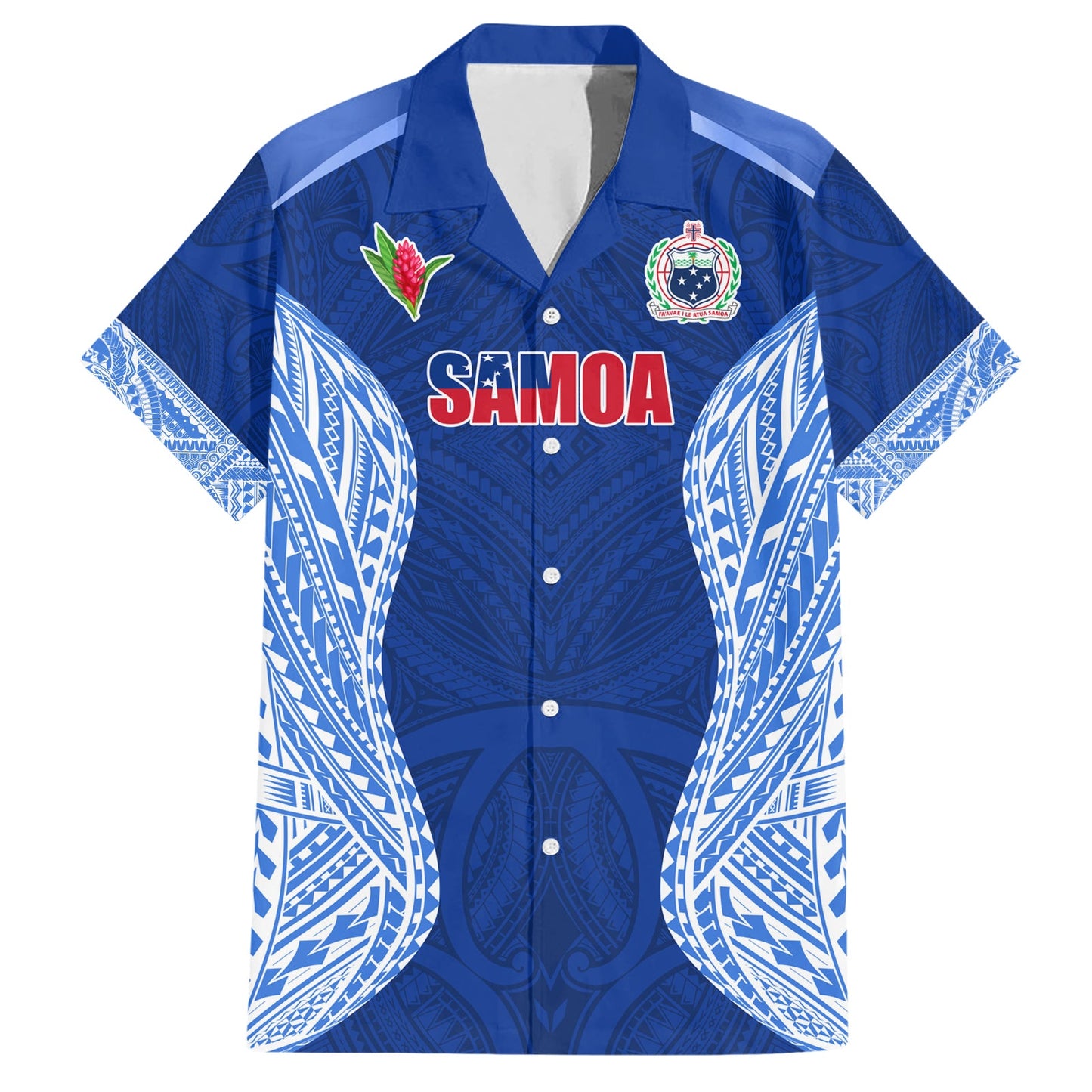 Custom Manu Samoa Rugby Hawaiian Shirt Polynesian Tattoo LT03