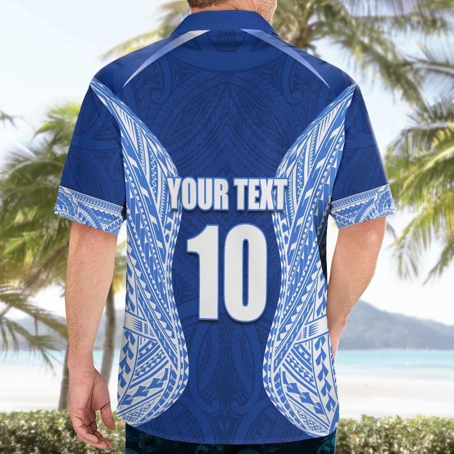 Benutzerdefinierte Manu Samoa Rugby Hawaiian Shirt Polynesian Tattoo LT03