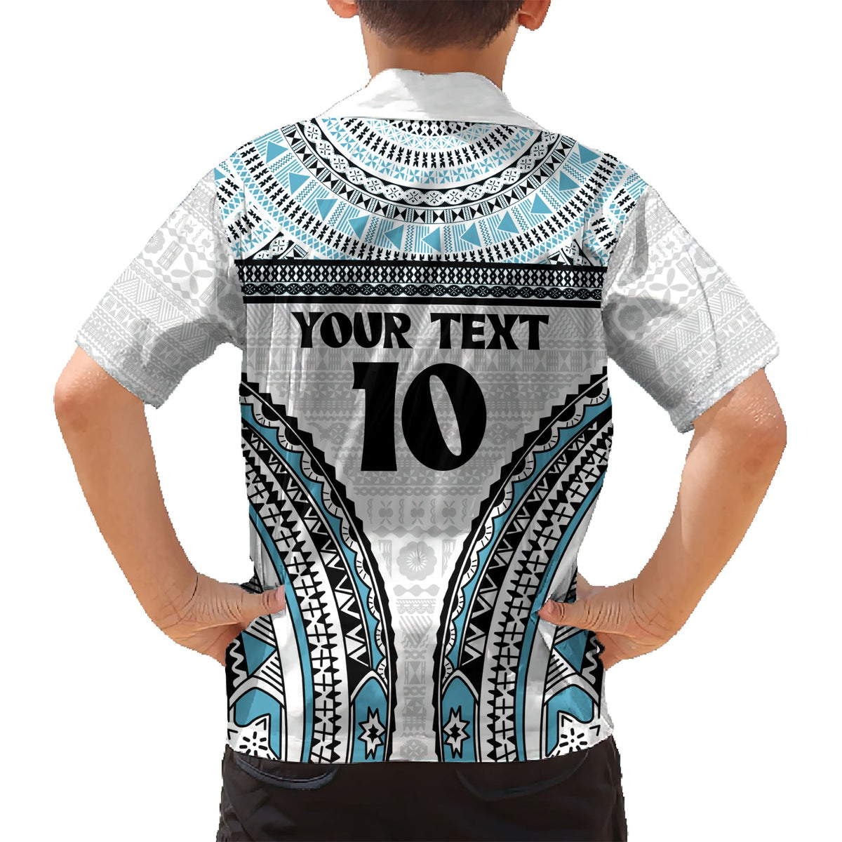 Benutzerdefinierte Flying Fijians Rugby Hawaiian Shirt Tapa Tribal Tuch LT03
