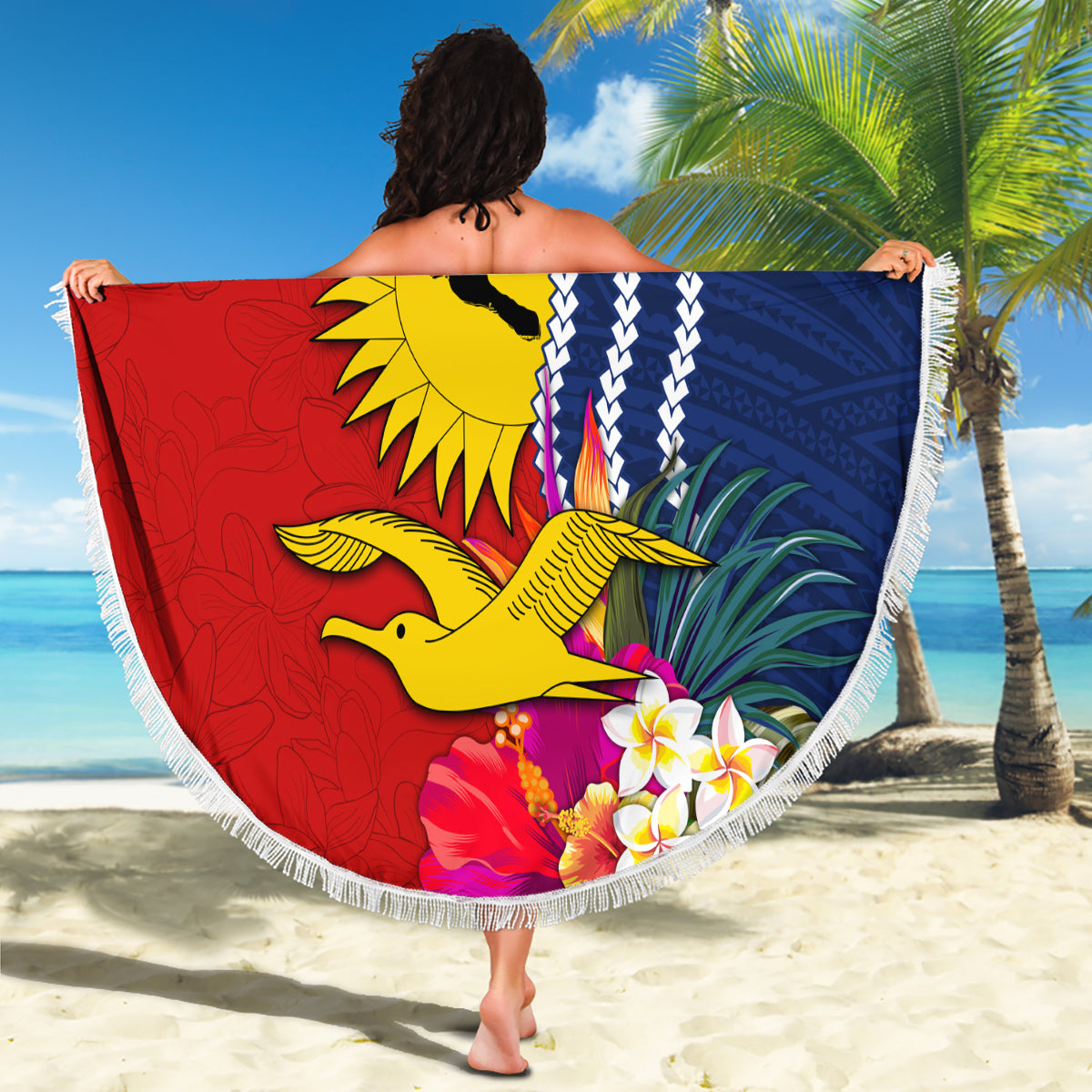 FSM Kosrae State Stranddecke Tribal Muster Ozean Version LT01