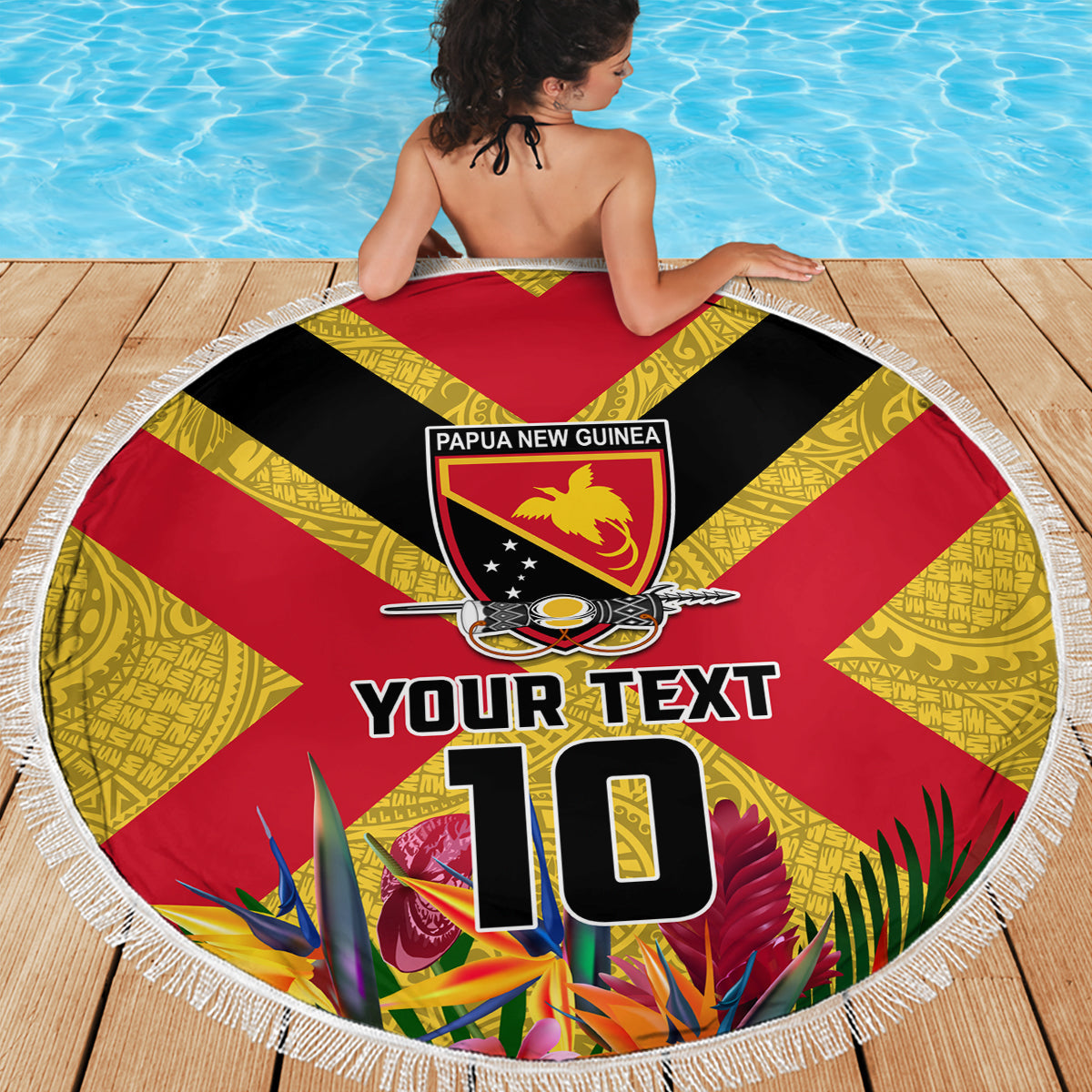 Pasifika Festival Stranddecke Vintage Tribal Muster LT01