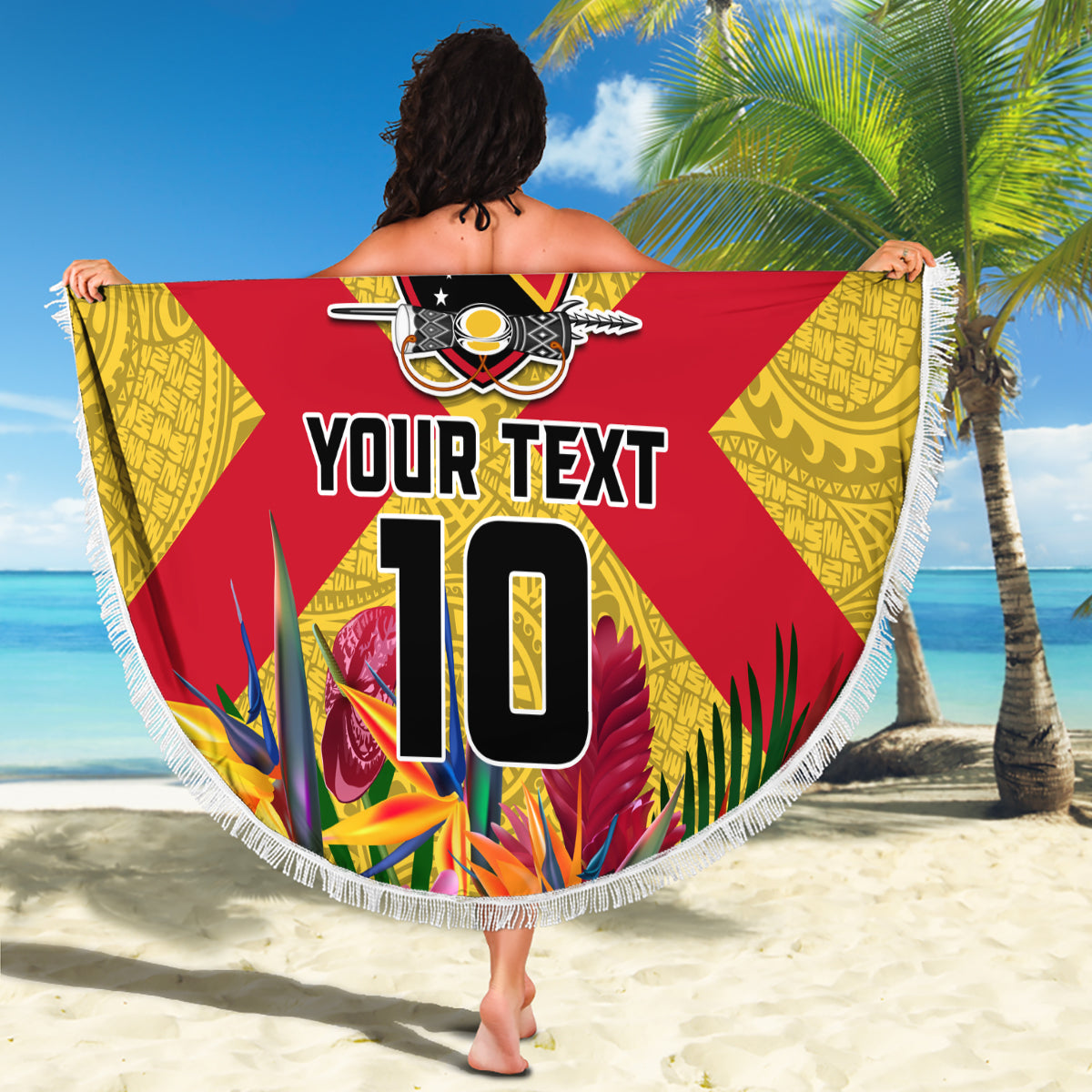 Pasifika Festival Stranddecke Vintage Tribal Muster LT01