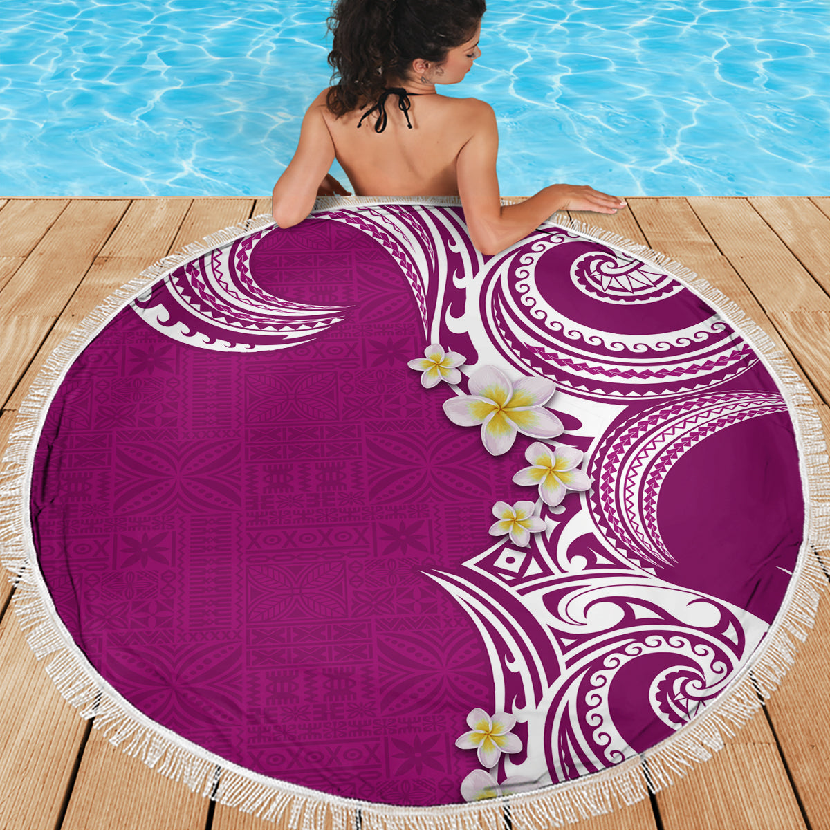 Samoa Siapo Motiv Halbstil Stranddecke Bunte Version LT03