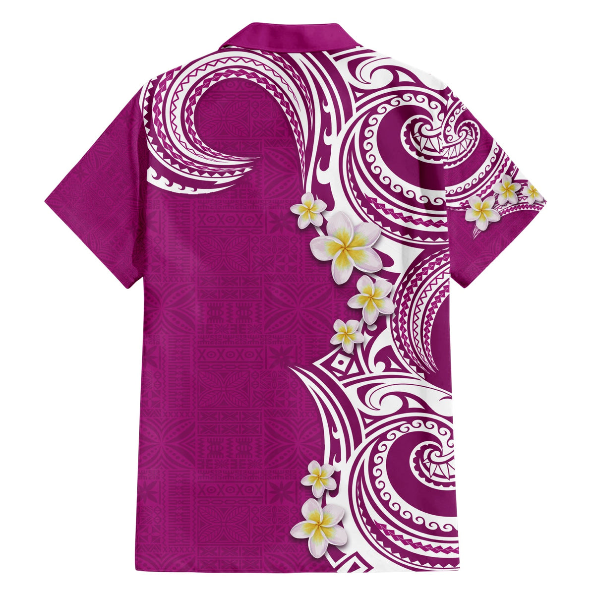 Aloha Polynesian Plumeria Blume Hawaiihemd Rosa Farbe LT03