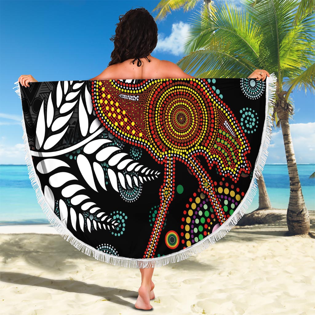 Hawaii Maui Upena Kiloi Stranddecke sandfrei Kakau Tribal Muster Schwarze Version LT05