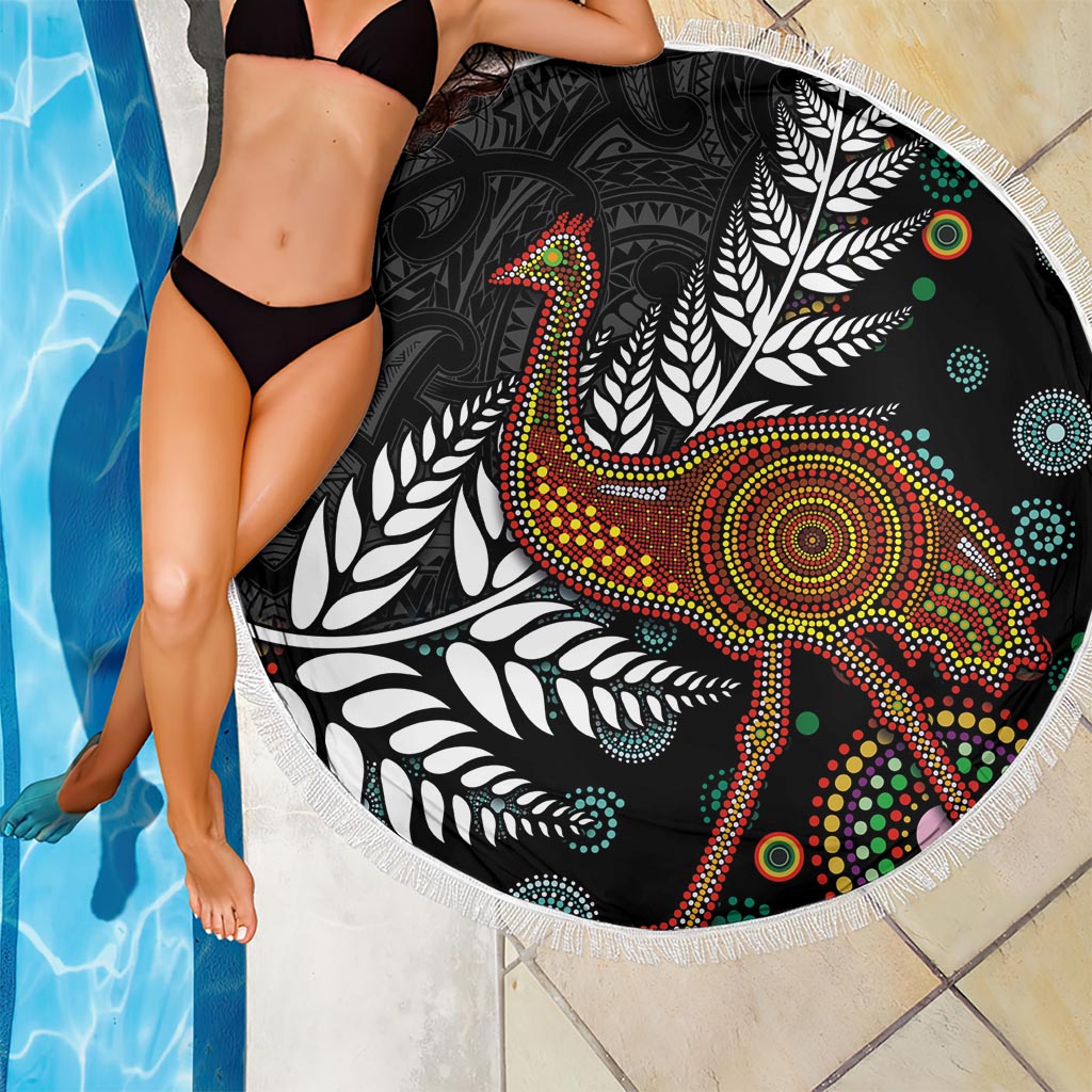 Hawaii Maui Upena Kiloi Stranddecke sandfrei Kakau Tribal Muster Schwarze Version LT05