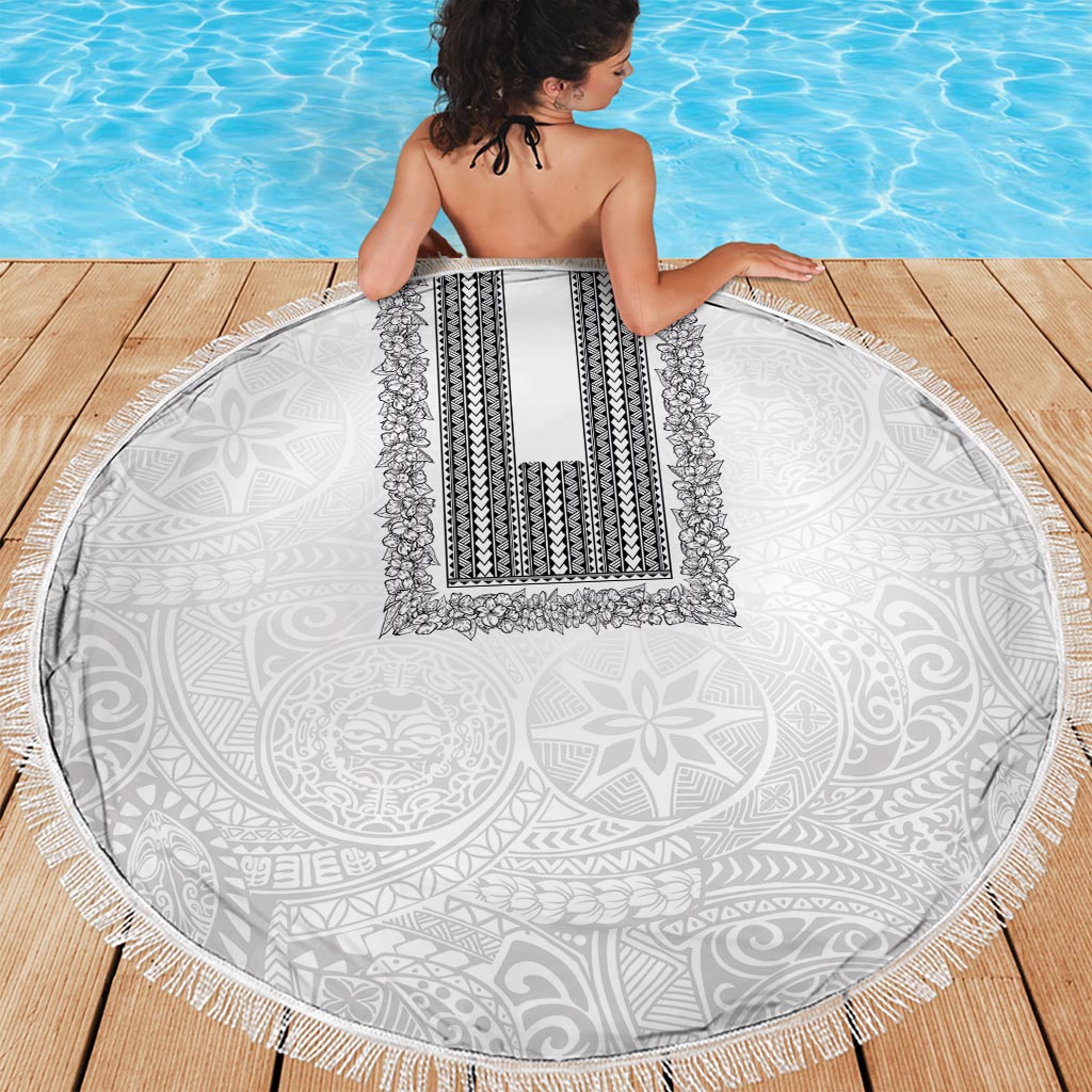 Vintage Tonga Tribal Ngatu Muster Stranddecke sandfrei mit pazifischen Blumen braun Kunst LT9