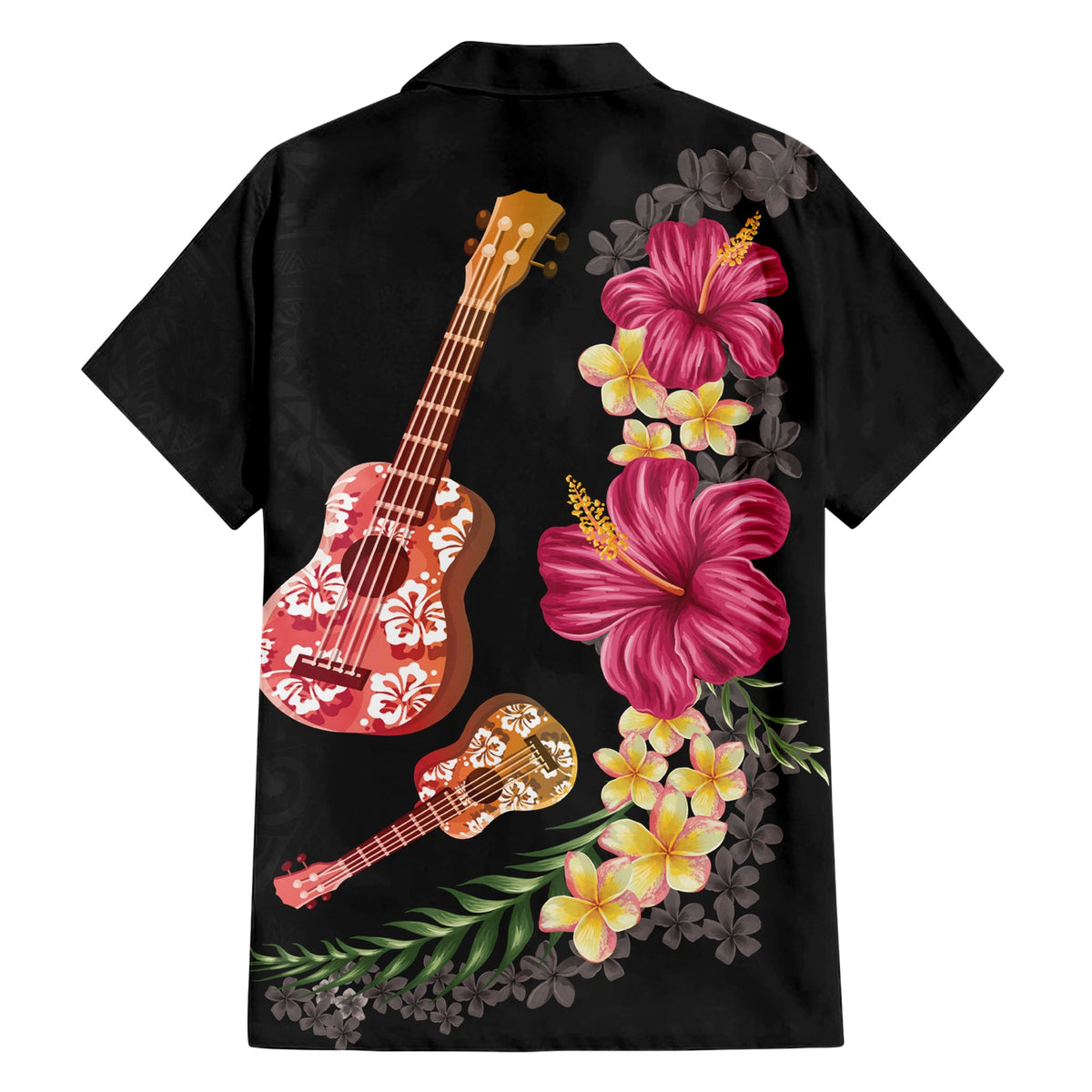 Ukulele Mix Polynesianische Blume Hawaiihemd Hawaiian Tribal Muster LT03