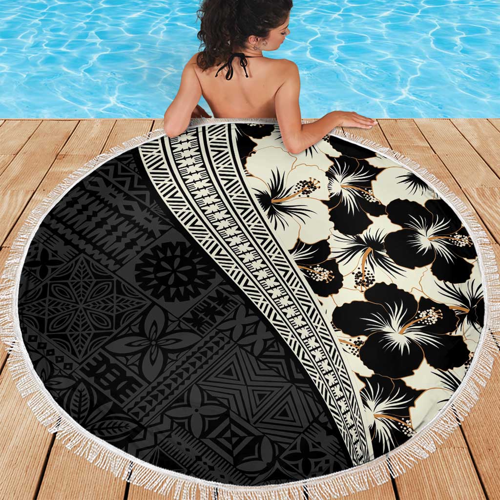 Hawaii Hibiskus Stranddecke Schildkröten und Tribal Motive Vintage Floral Stil LT03