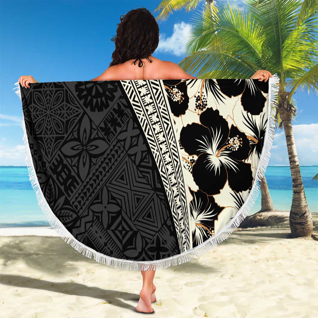 Hawaii Hibiskus Stranddecke Schildkröten und Tribal Motive Vintage Floral Stil LT03