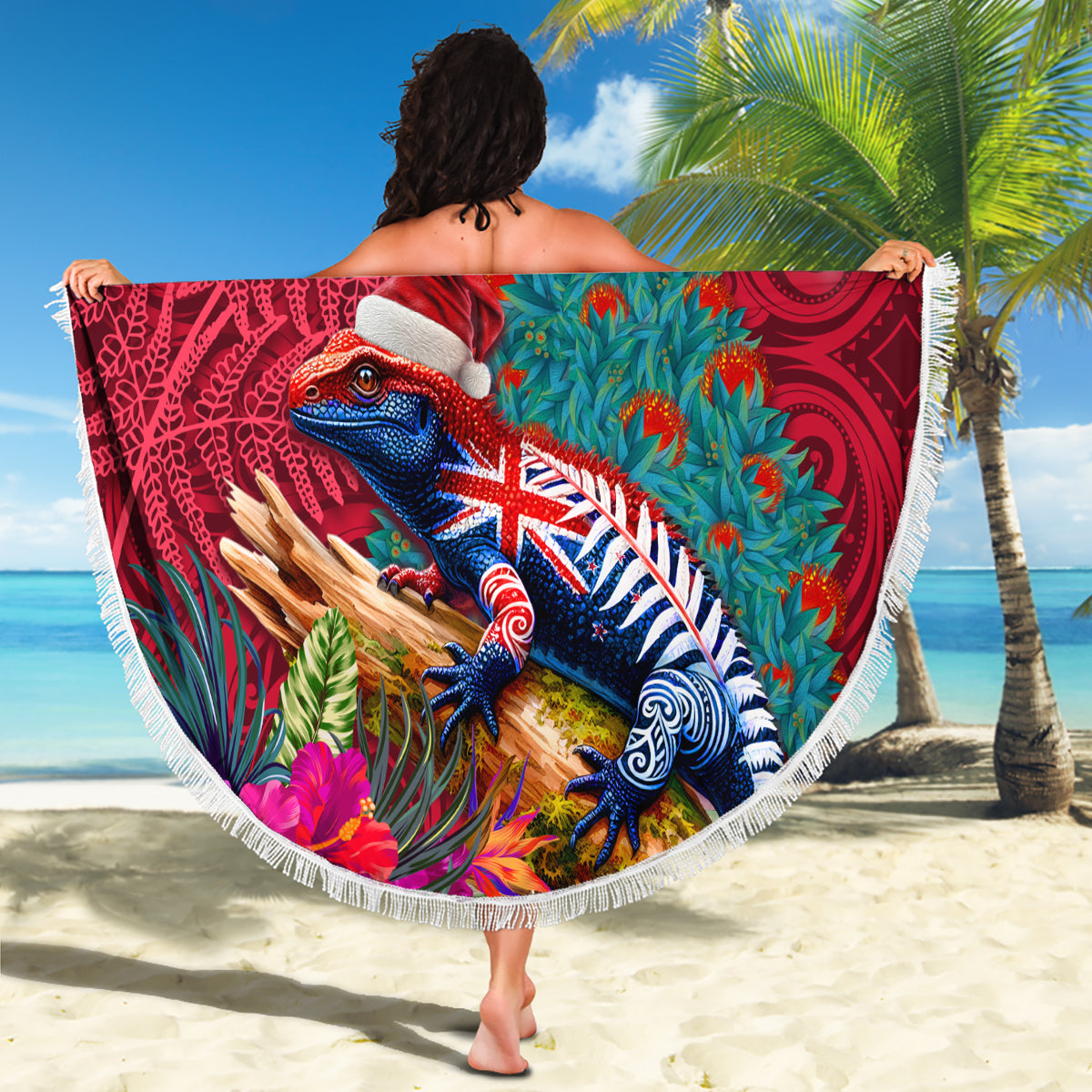 Vatertag Neuseeland Stranddecke Special Dad Polynesien Paradies DT02