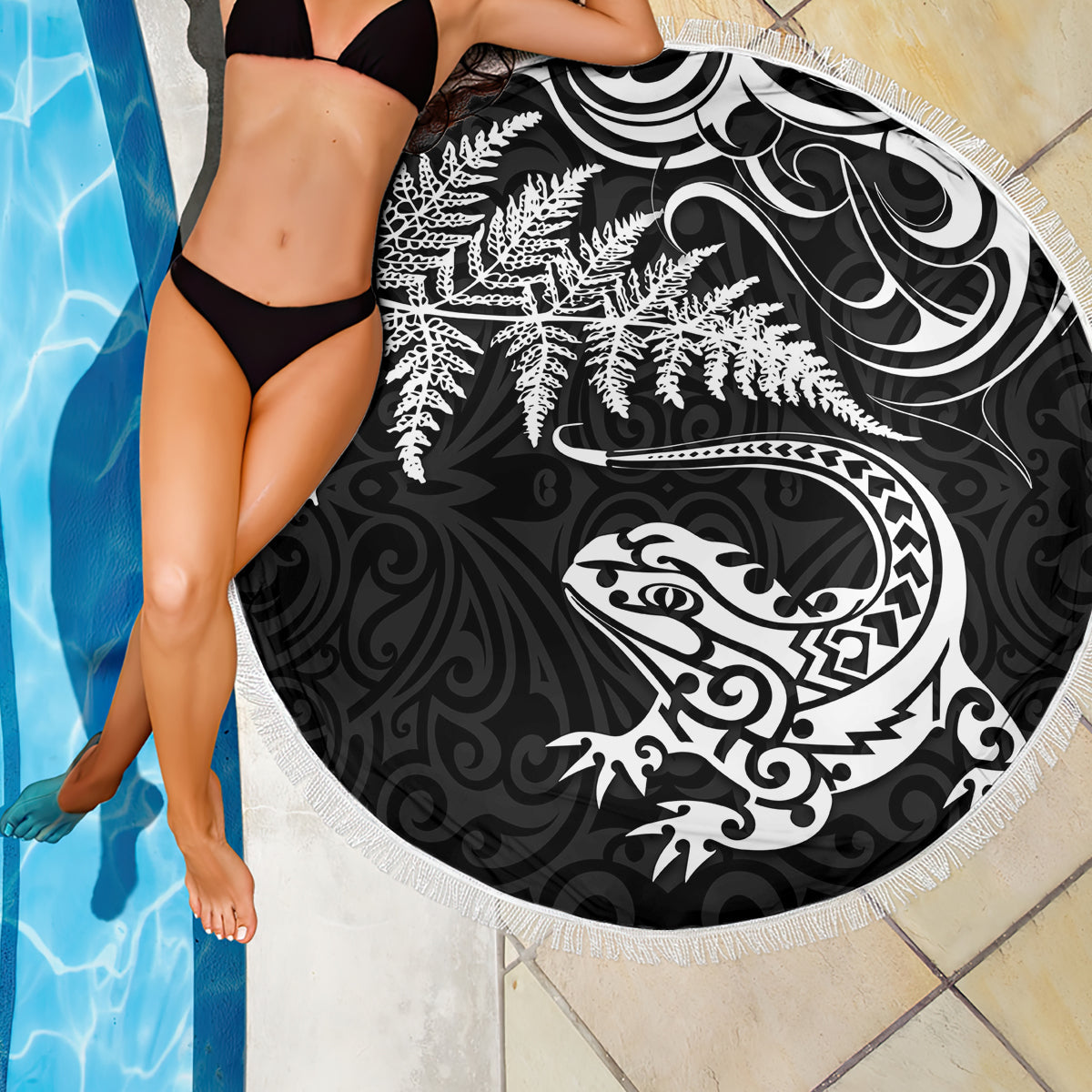Polynesien Buckelwal Stranddecke Tropische Plumeria Türkis LT7