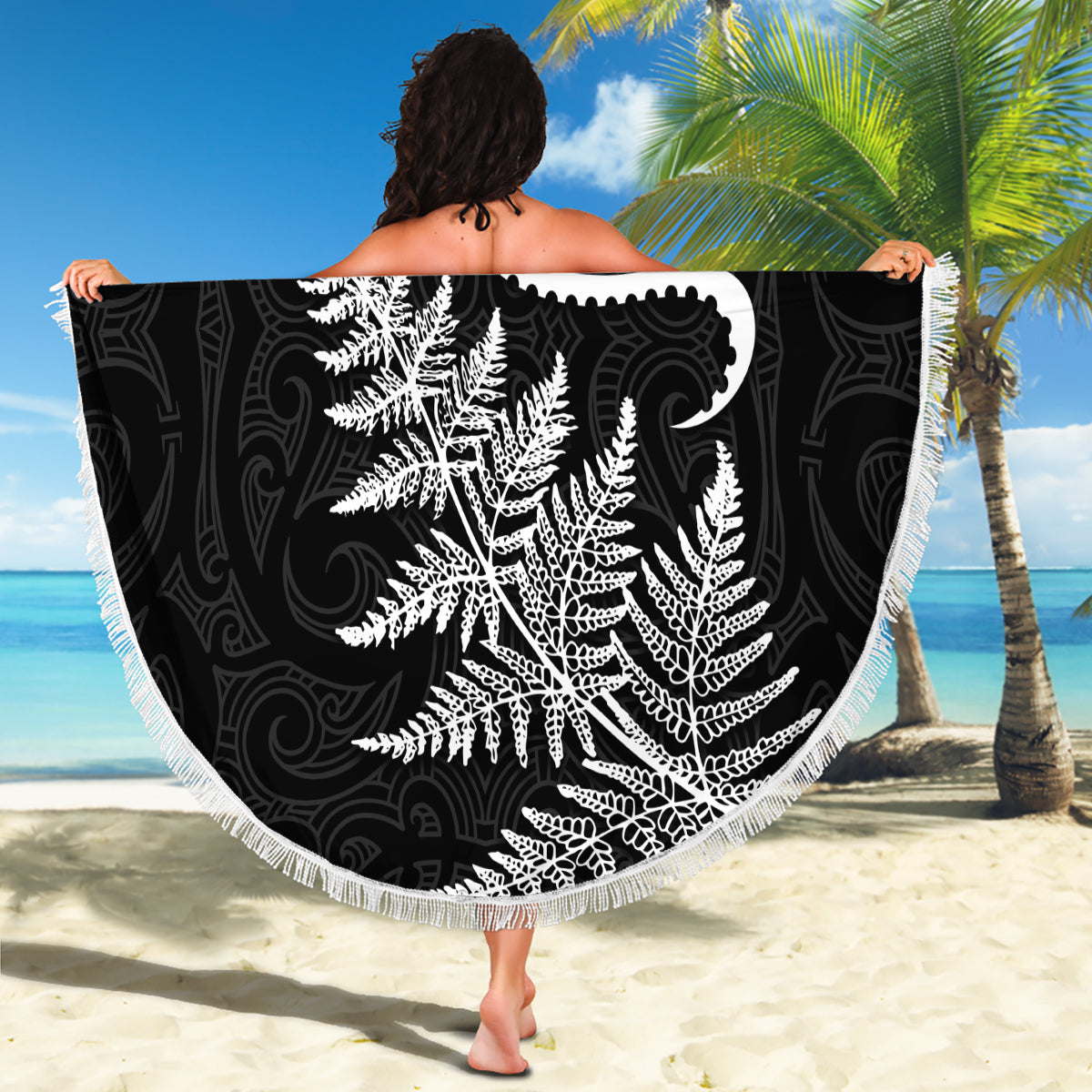 Polynesien Buckelwal Stranddecke Tropische Plumeria Lavendel LT7