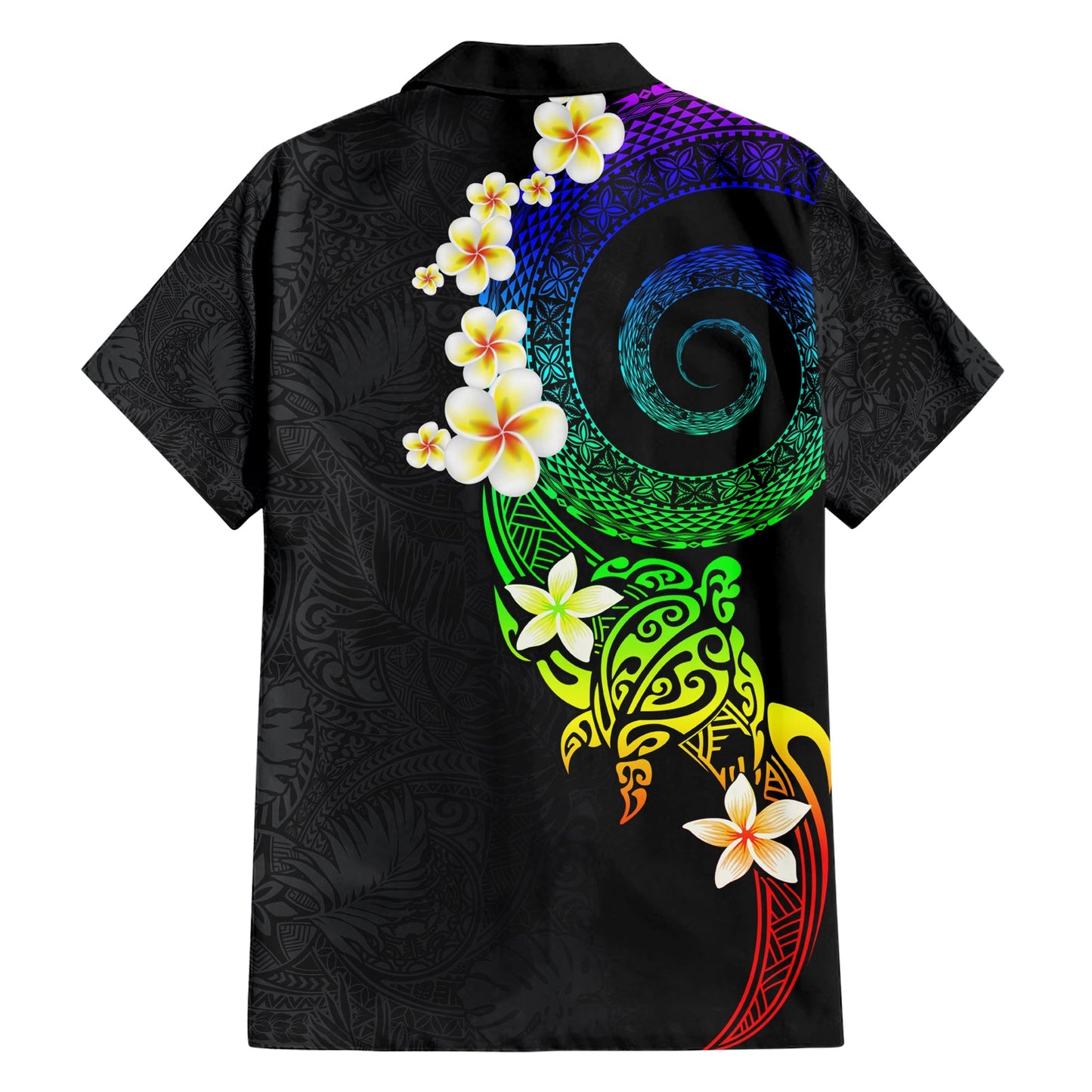 Polynesisches Spiral Tribal Tattoo Hawaiihemd Fantasievolle Farbe LT03
