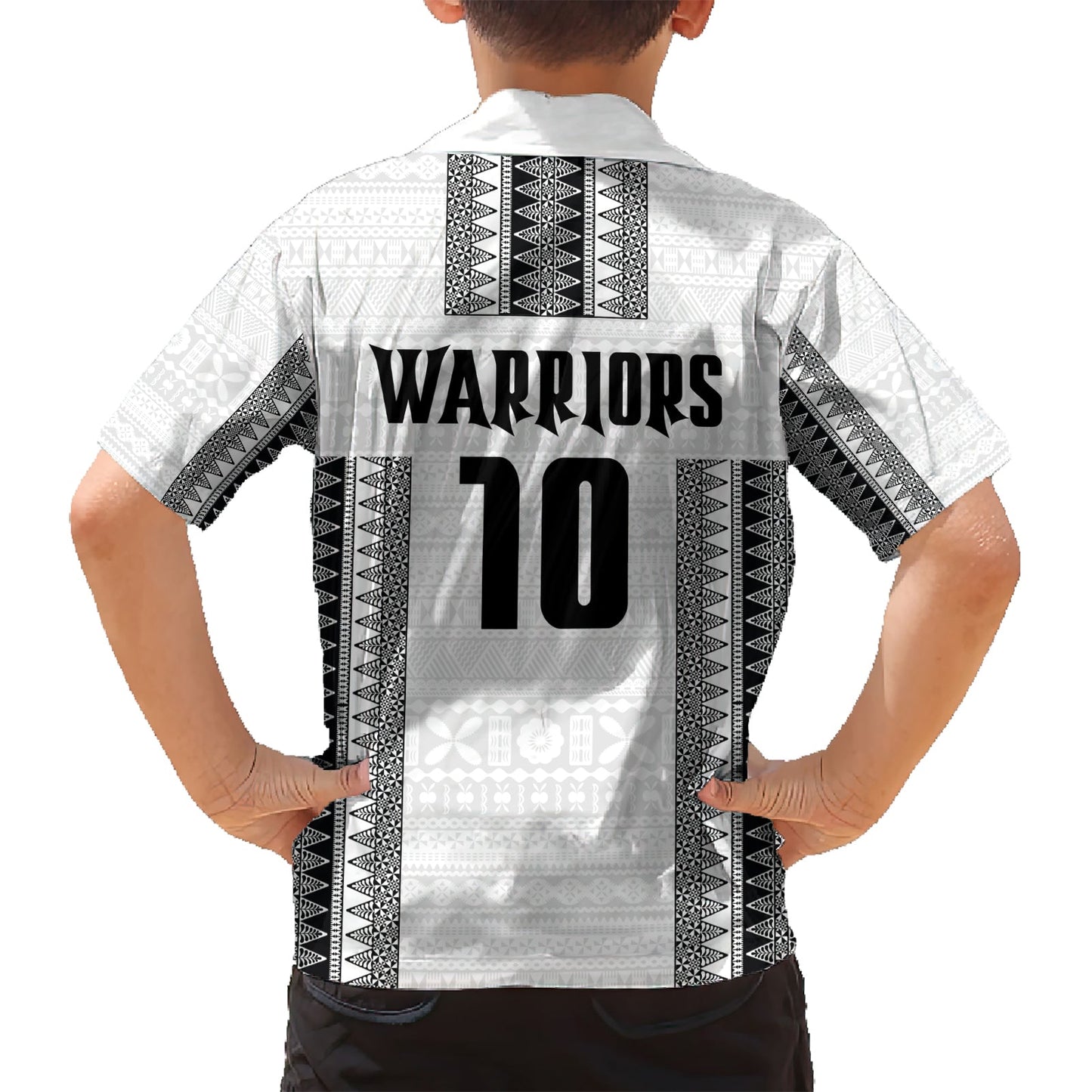 Fiji Rugby Warriors Hawaiihemd Masi Tribal Muster Go Champion 2024 LT03