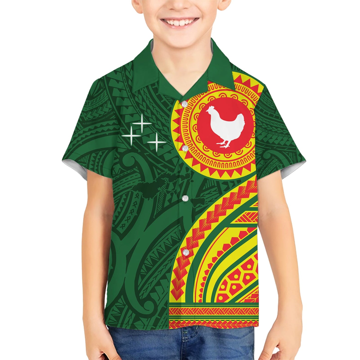 Manu'a Cession Day Hawaiihemd mit polynesischem Muster LT03