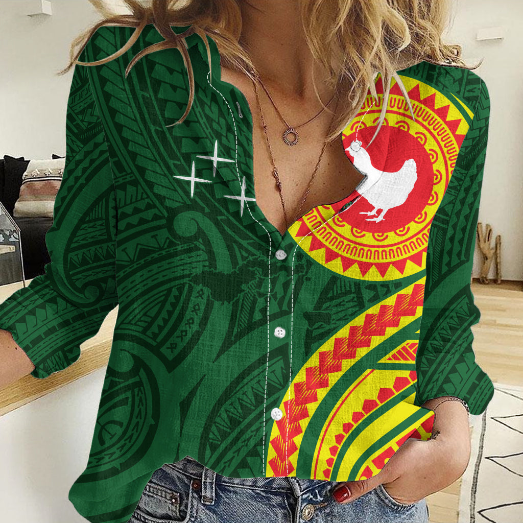 Manu'a Cession Day Women Casual Shirt Polynesian Pattern