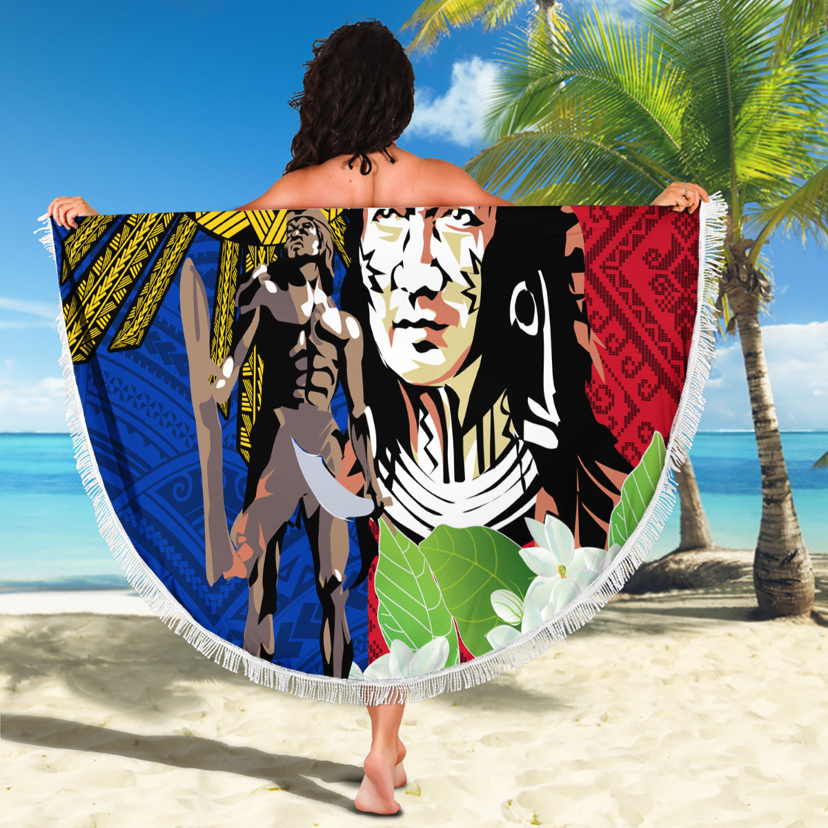 Keine Geschichte sollte zu früh enden Suizid-Aufklärungs-Stranddecke Lila und Blaugrün Polynesisches Band LT14