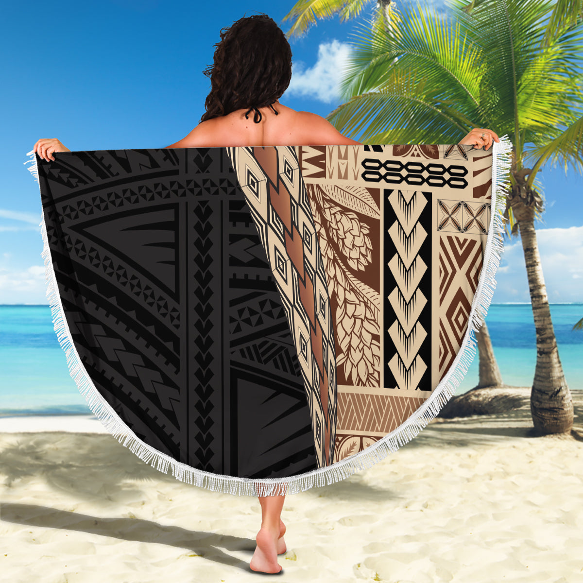 Benutzerdefinierte Samoa 1962 Unabhängigkeitstag Benutzerdefinierte Stranddecke Manuia le Aso Tuto'atasi Ula Nifo Red Art LT9