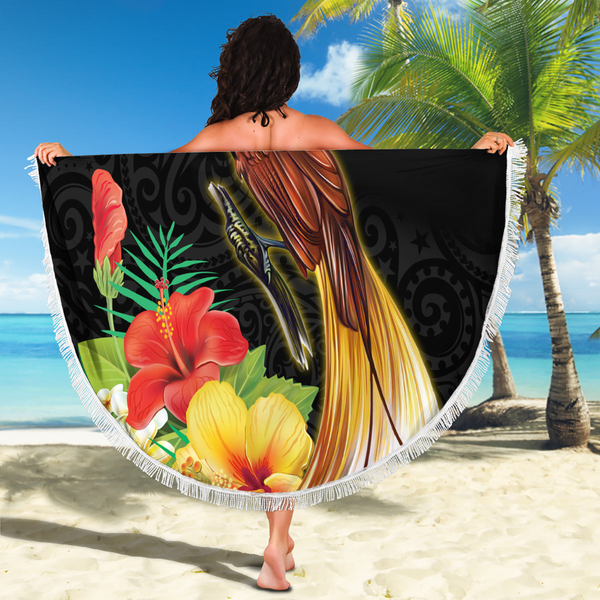 Tokelau ANZAC Day Stranddecke Lest We Forget Rote Mohnblumen und Soldat LT03