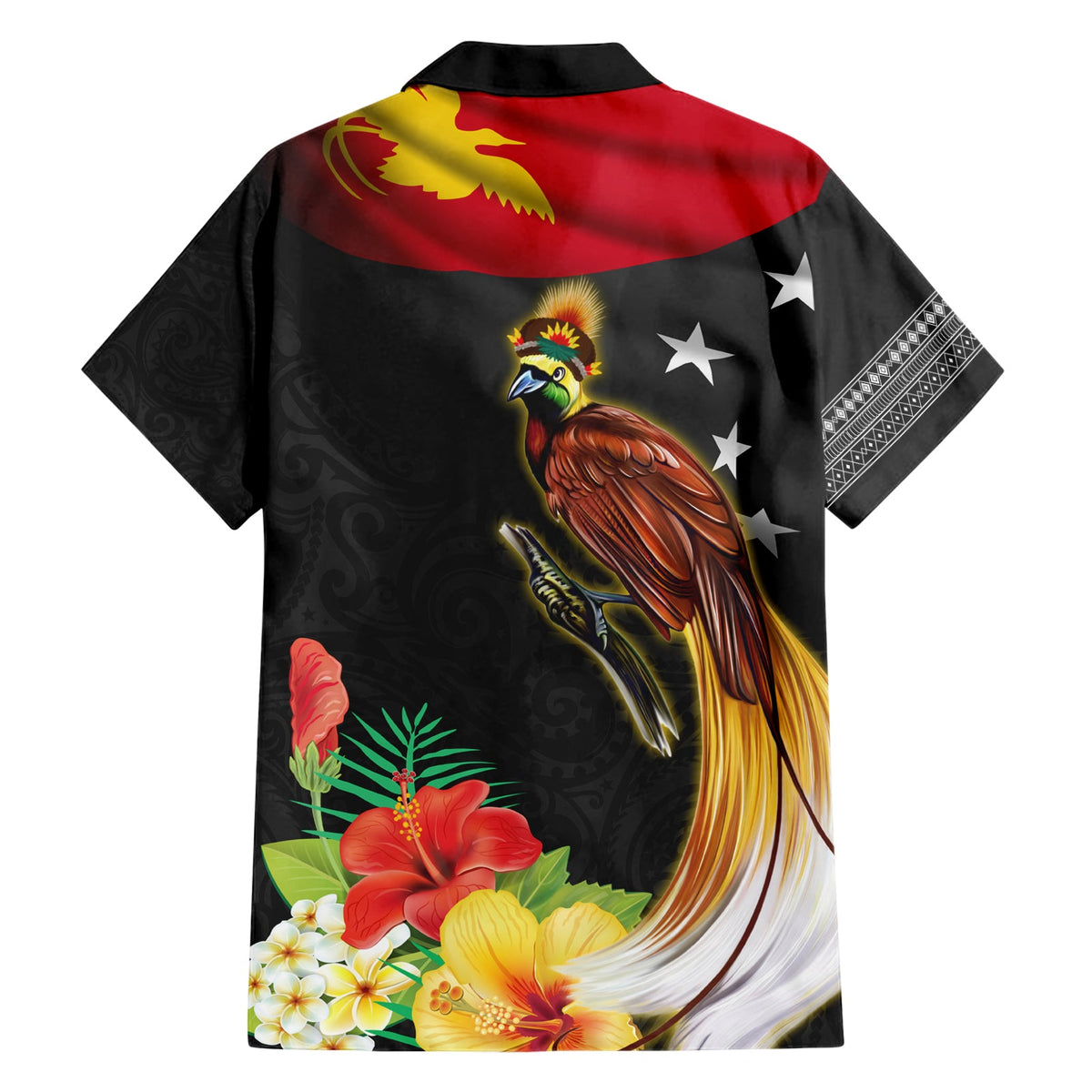 Papua-Neuguinea Unabhängigkeitstag Hawaiihemd PNG Flagge und Paradiesvogel LT03