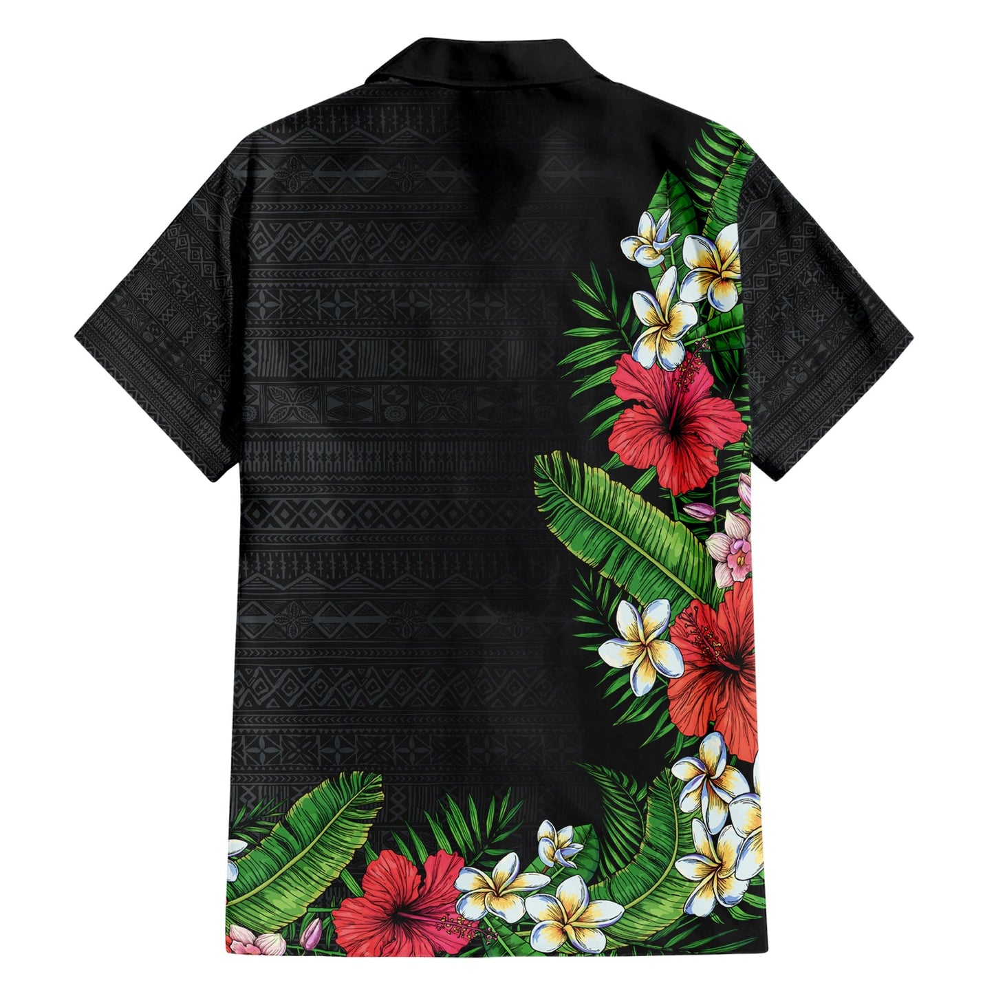 Hawaii Tropische Blumen und Blätter Hawaiihemd Tapa Muster Bunt Mode LT03