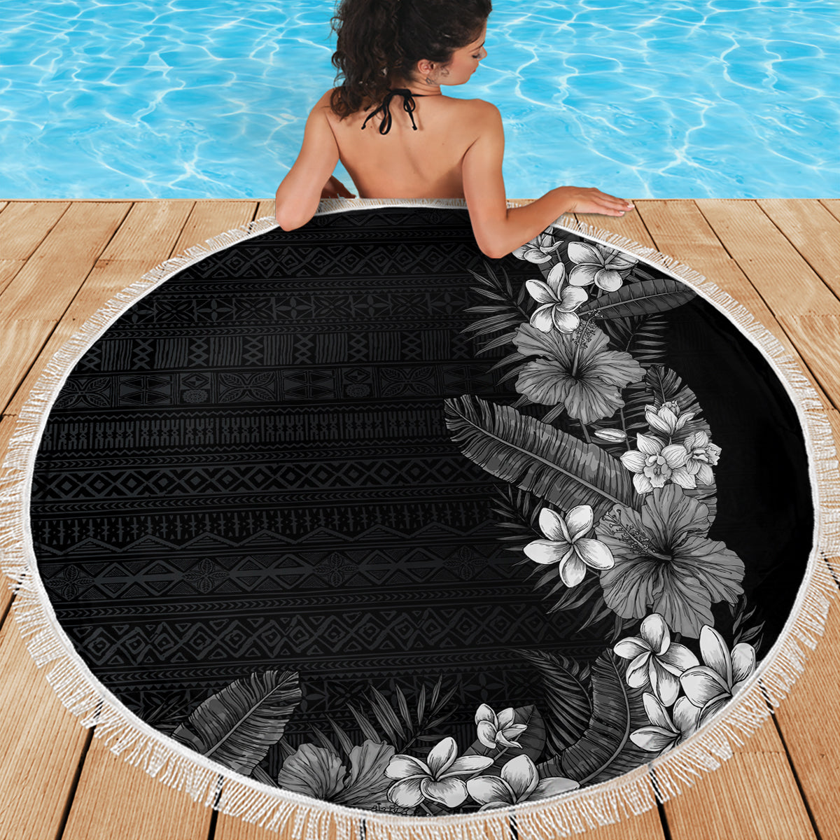 Tupou College Toloa Stranddecke xxl Ngatu Tapa Mix Style LT7