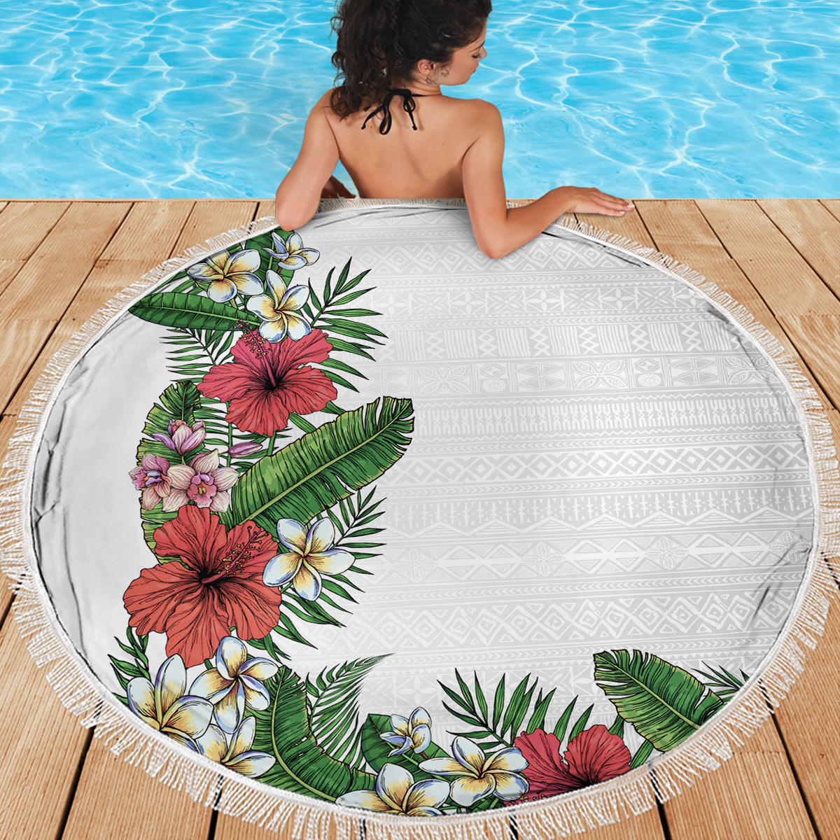 Manu'a Cession Day Stranddecke xxl mit polynesischem Muster LT03