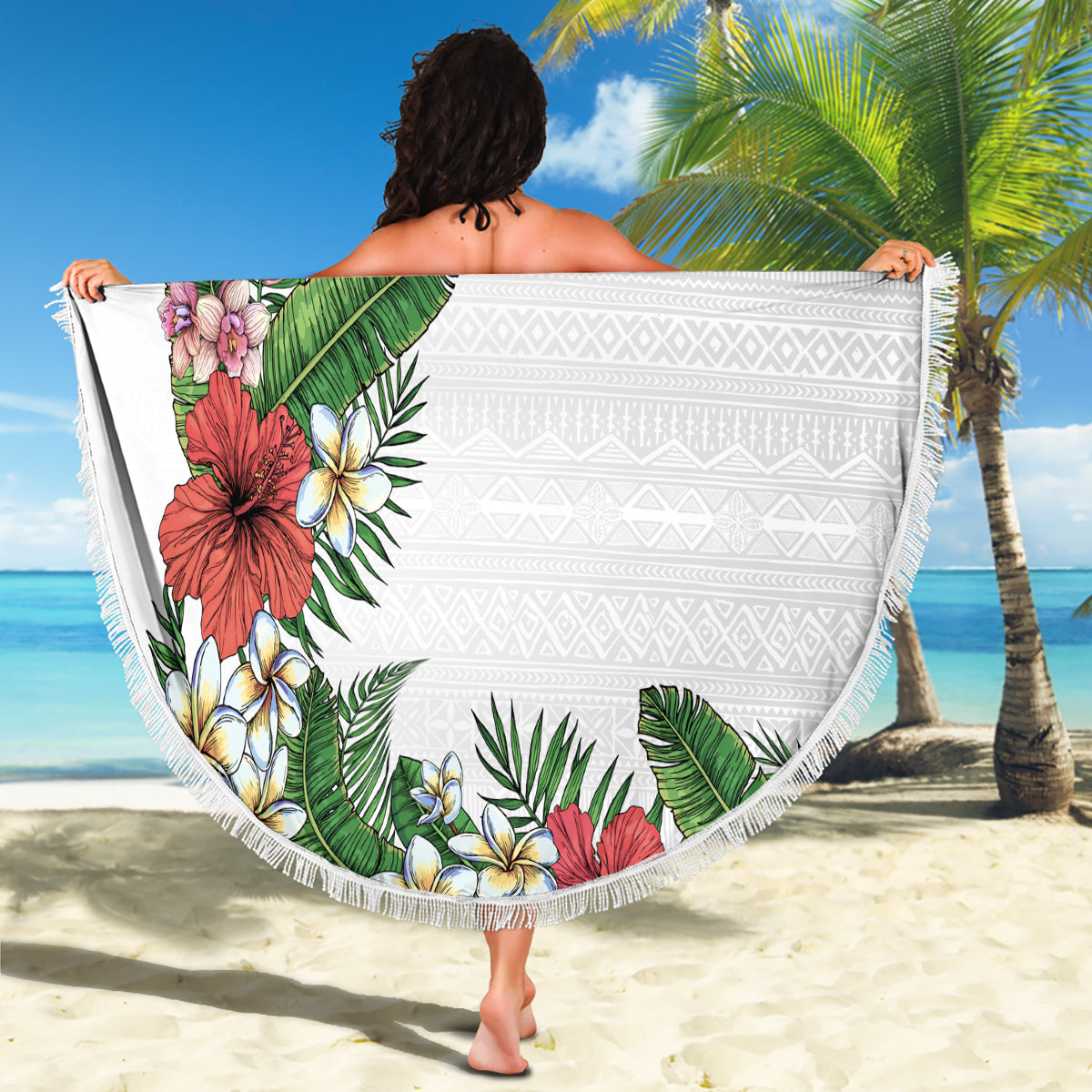 Manu'a Cession Day Stranddecke xxl mit polynesischem Muster LT03