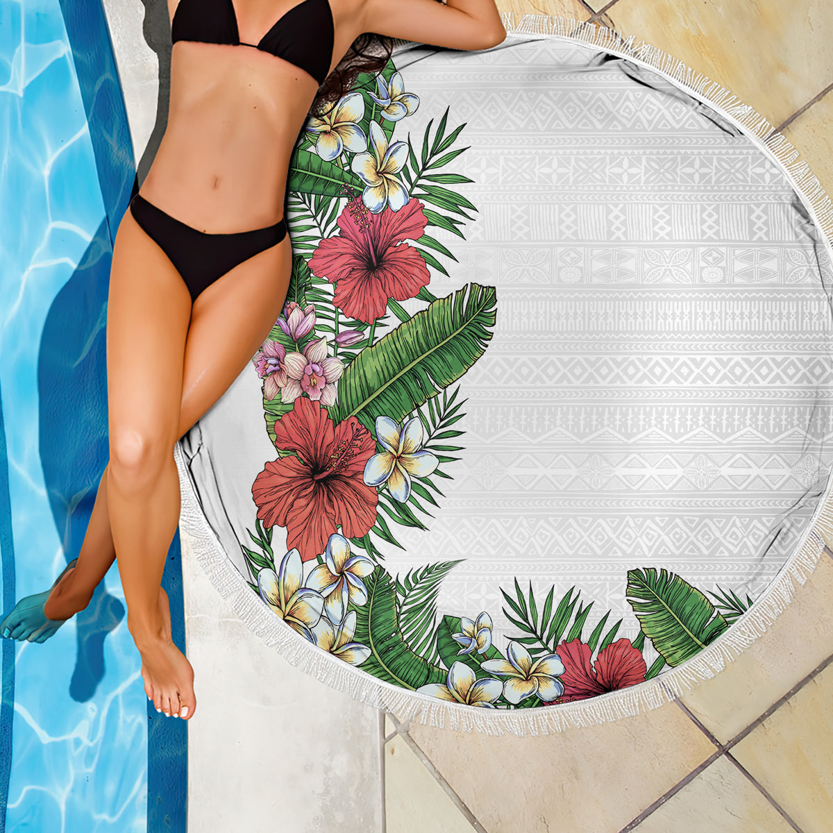 Manu'a Cession Day Stranddecke xxl mit polynesischem Muster LT03