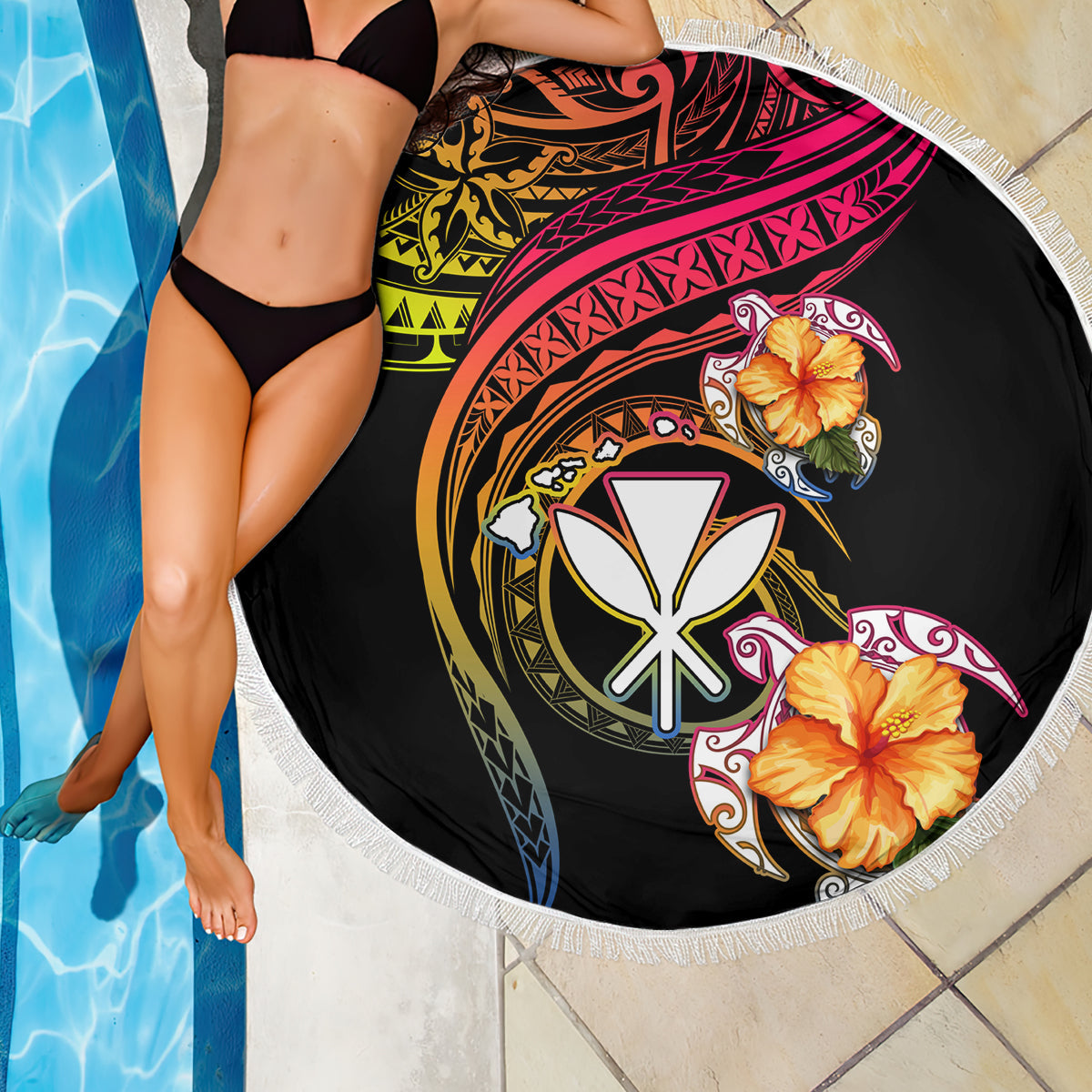 Neuseeland Traumfänger Stranddecke Maori Koru Muster Lila Version LT05