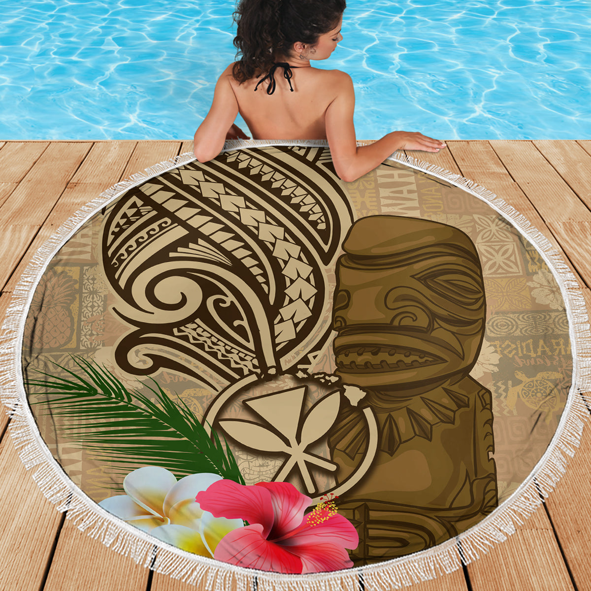 Neuseeland Traumfänger Stranddecke Maori Koru Muster Rote Version LT05