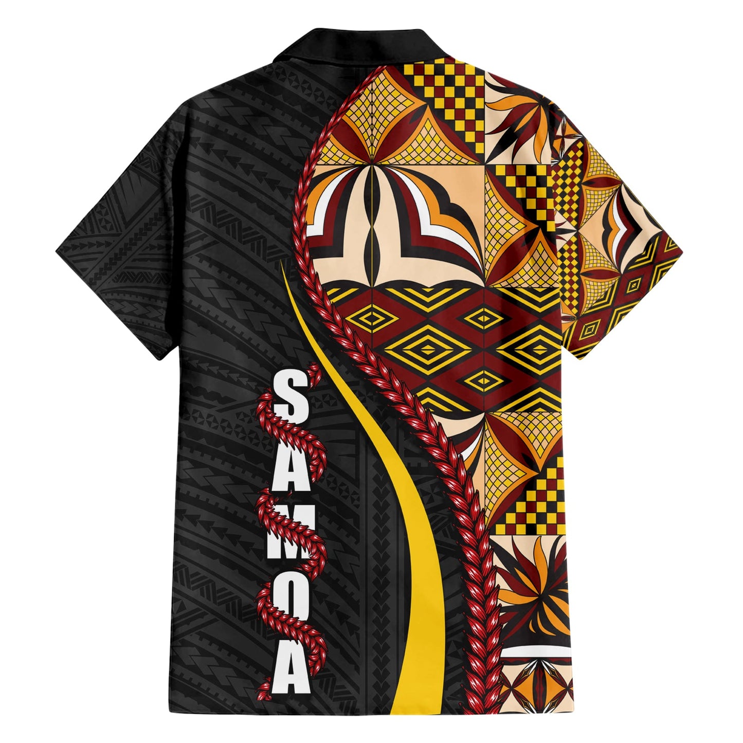 Samoa Siapo Ula Fala Hawaiihemd Polynesisches Stammesmuster LT03