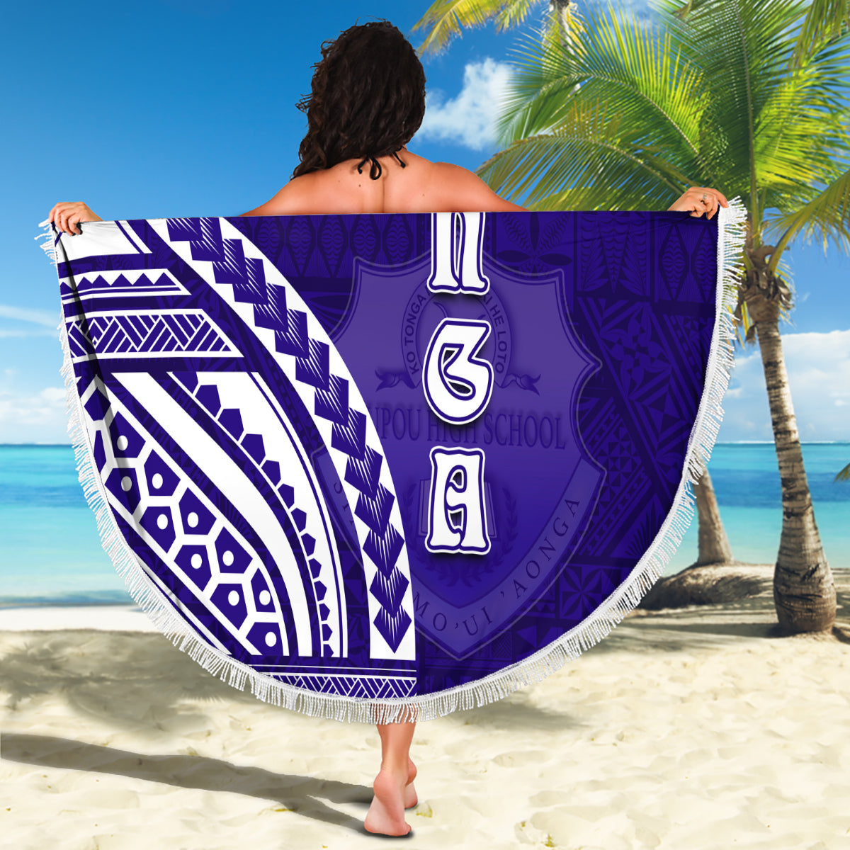 Samoa Happy Father's Day Stranddecke xxl Ou Te Alofa Ia Te Oe Tama Dad Polynesian Tribal LT05