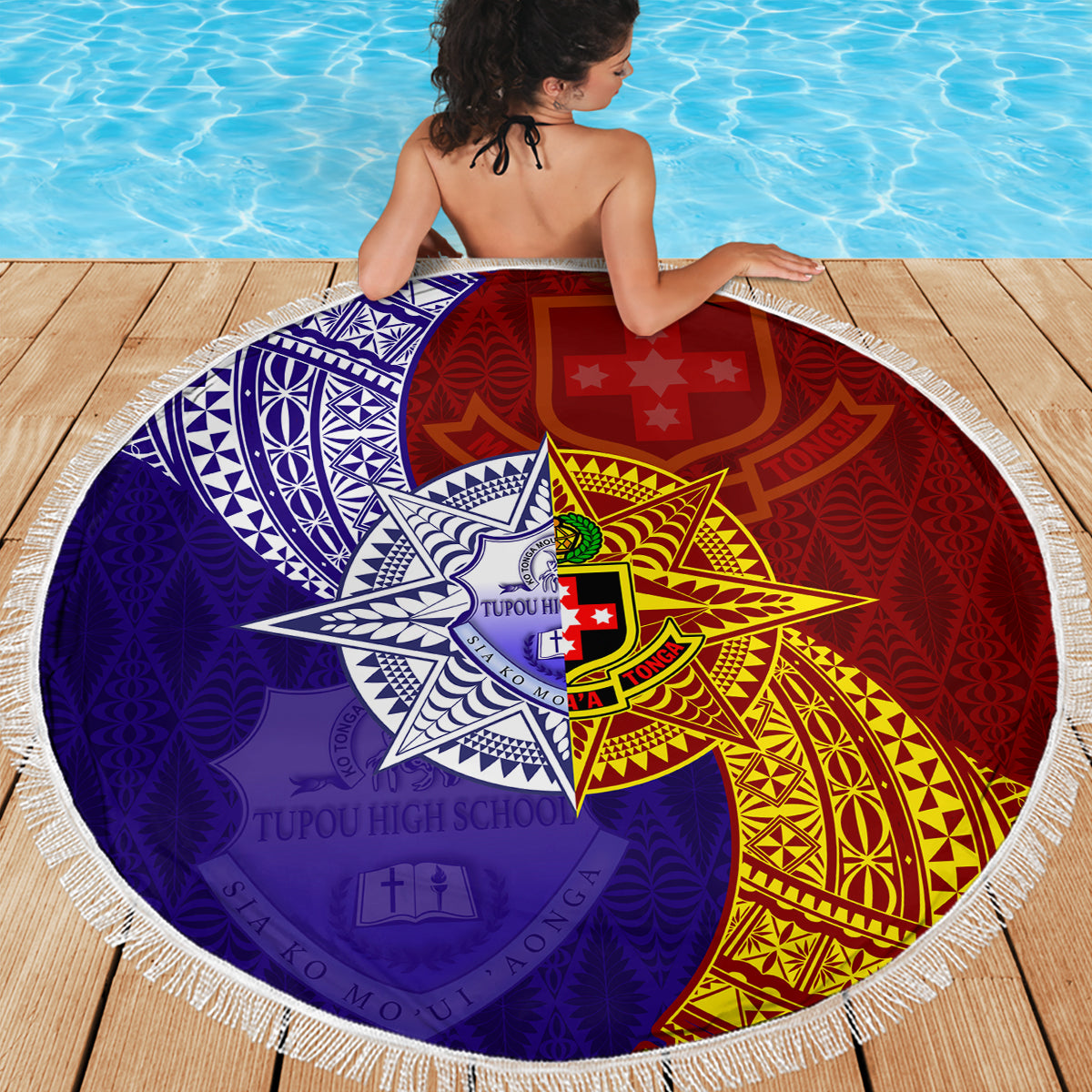 Vanuatu Happy Father's Day Stranddecke xxl Mi Lavem Yu Papa Polynesian Tribal LT05