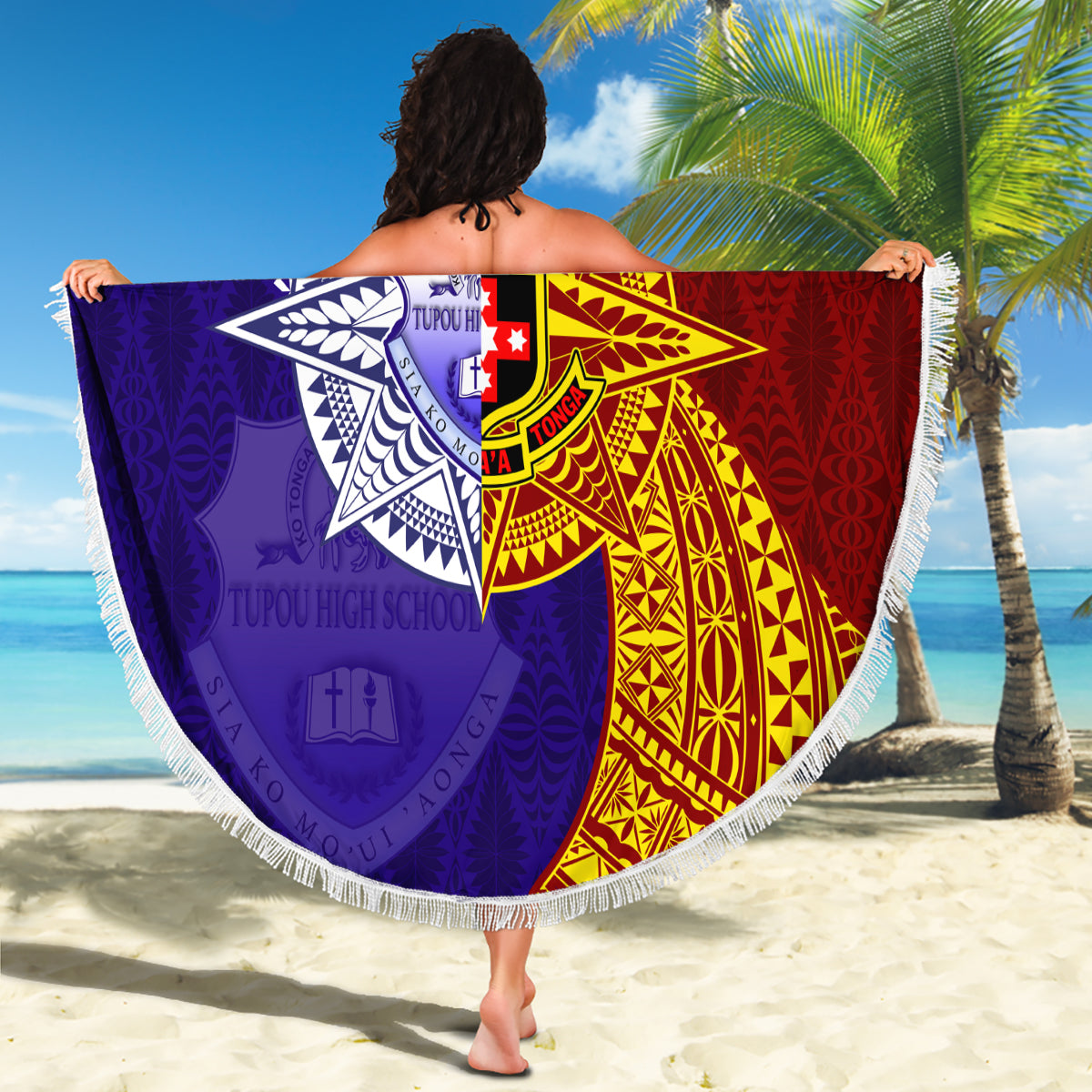 Vanuatu Happy Father's Day Stranddecke xxl Mi Lavem Yu Papa Polynesian Tribal LT05