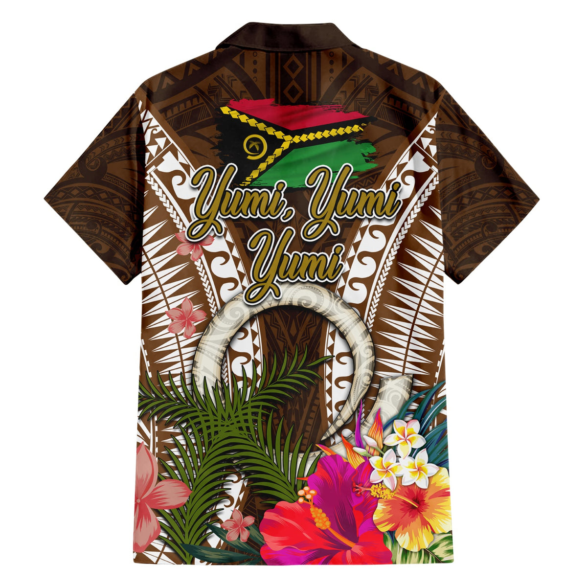 Vanuatu Selebretem 44. Unabhängigkeits-Hawaii-Hemd „Yumi Pig Tusk“ und Namele Farn LT03