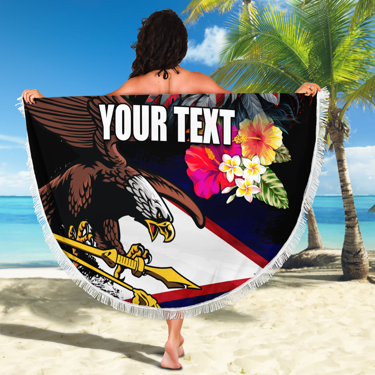 FSM Kulturtag Stranddecke Tribal Muster Ozean Version LT01