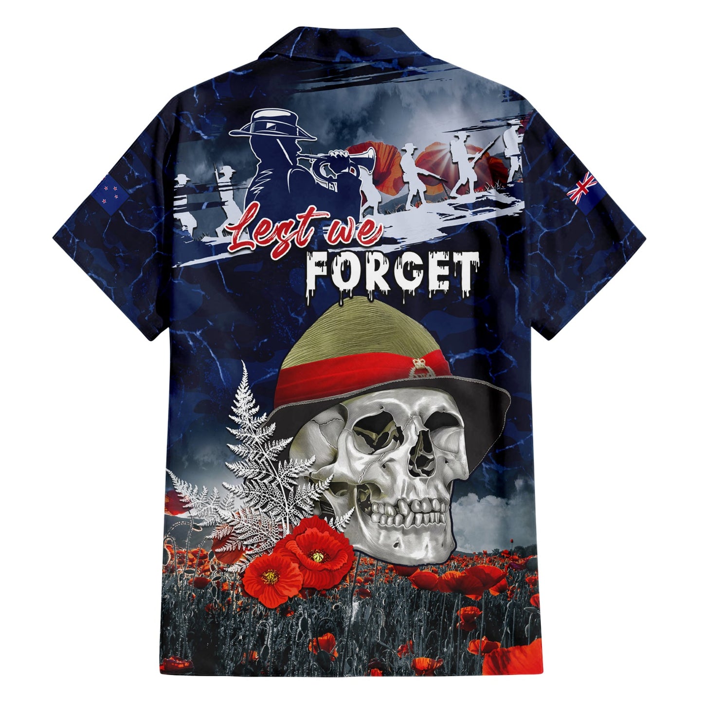 Neuseeland ANZAC Day Hawaiihemd Freedom Ain't Free LT05