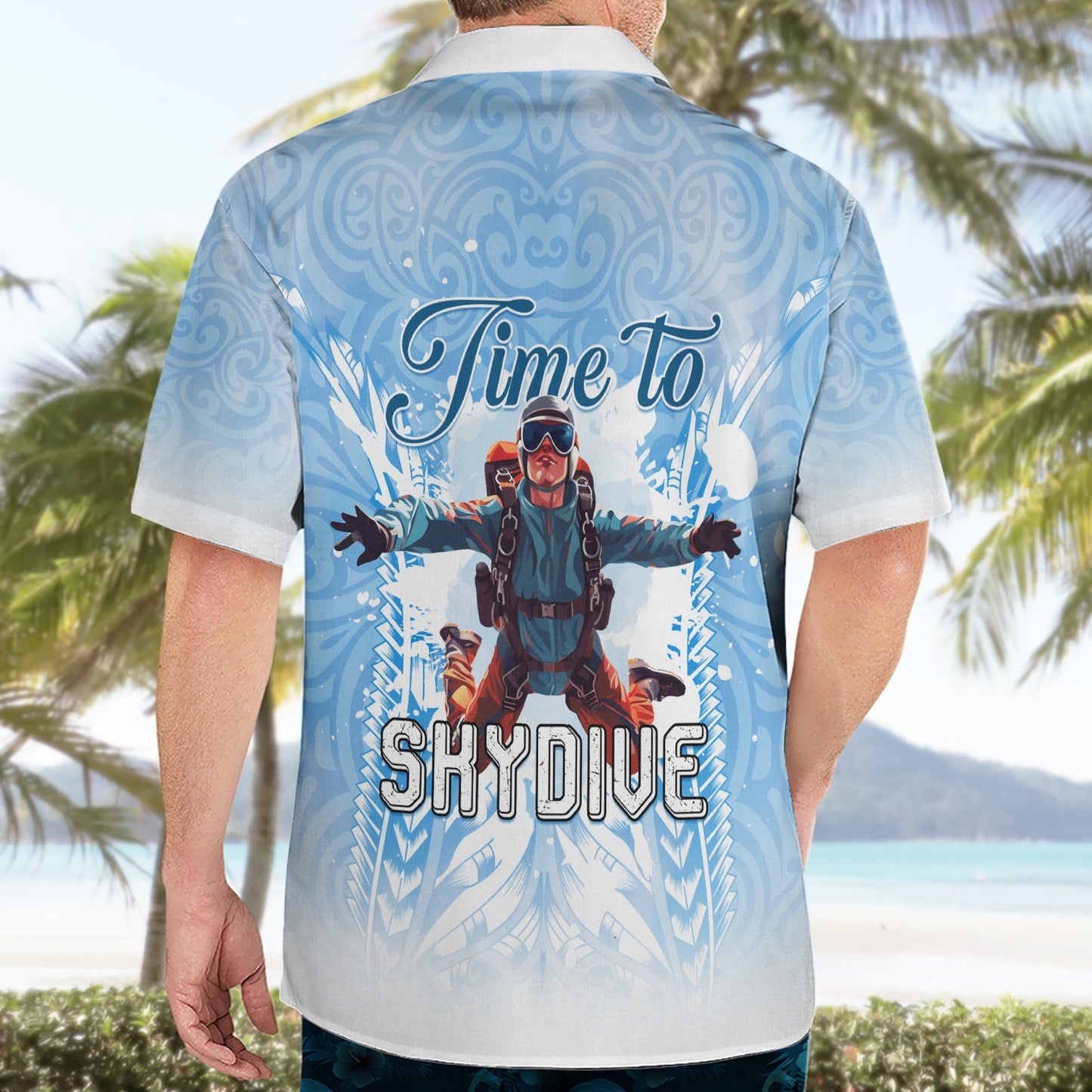 Neuseeland Sky Diving Hawaiian Shirt Lets Get High LT05