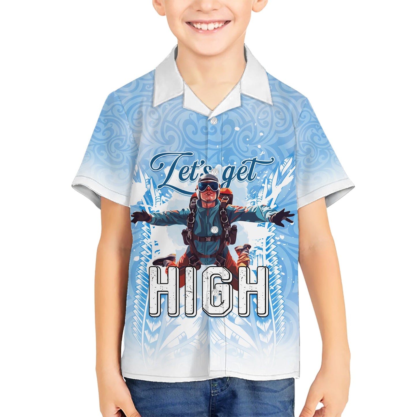 Neuseeland Sky Diving Hawaiian Shirt Lets Get High LT05
