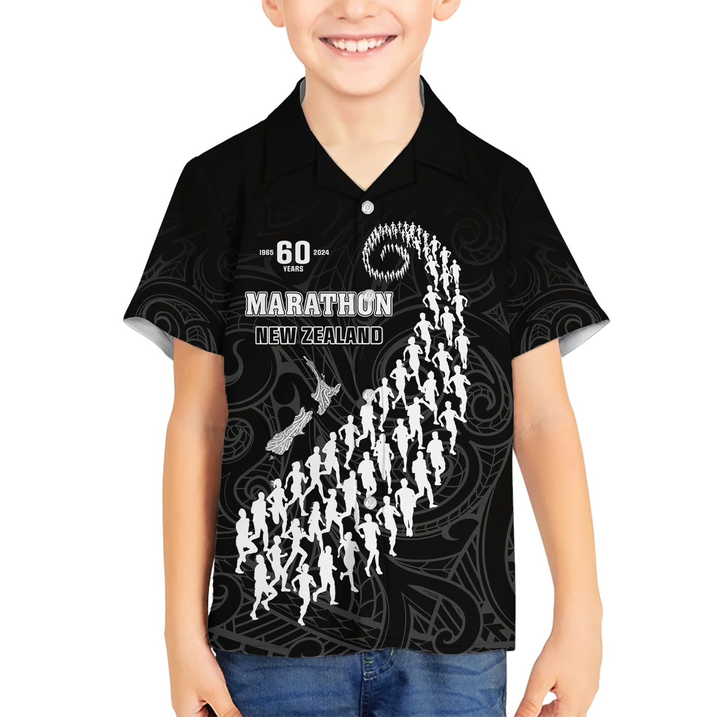 Benutzerdefinierte Neuseeland Marathon Hawaiian Shirt Maori Stil LT05