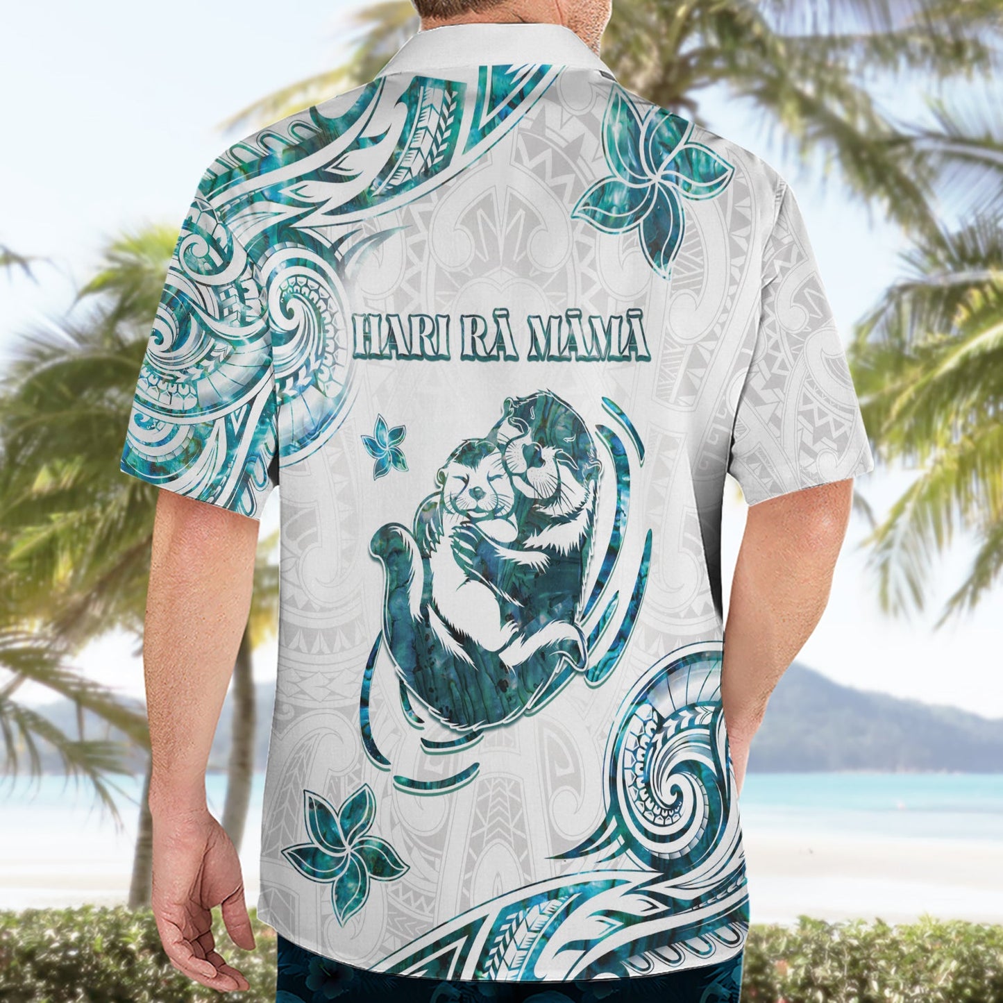 Neuseeland Aotearoa Hari Ra Mama Hawaiihemd Eine Mutterliebe ist wie kein Otter LT05