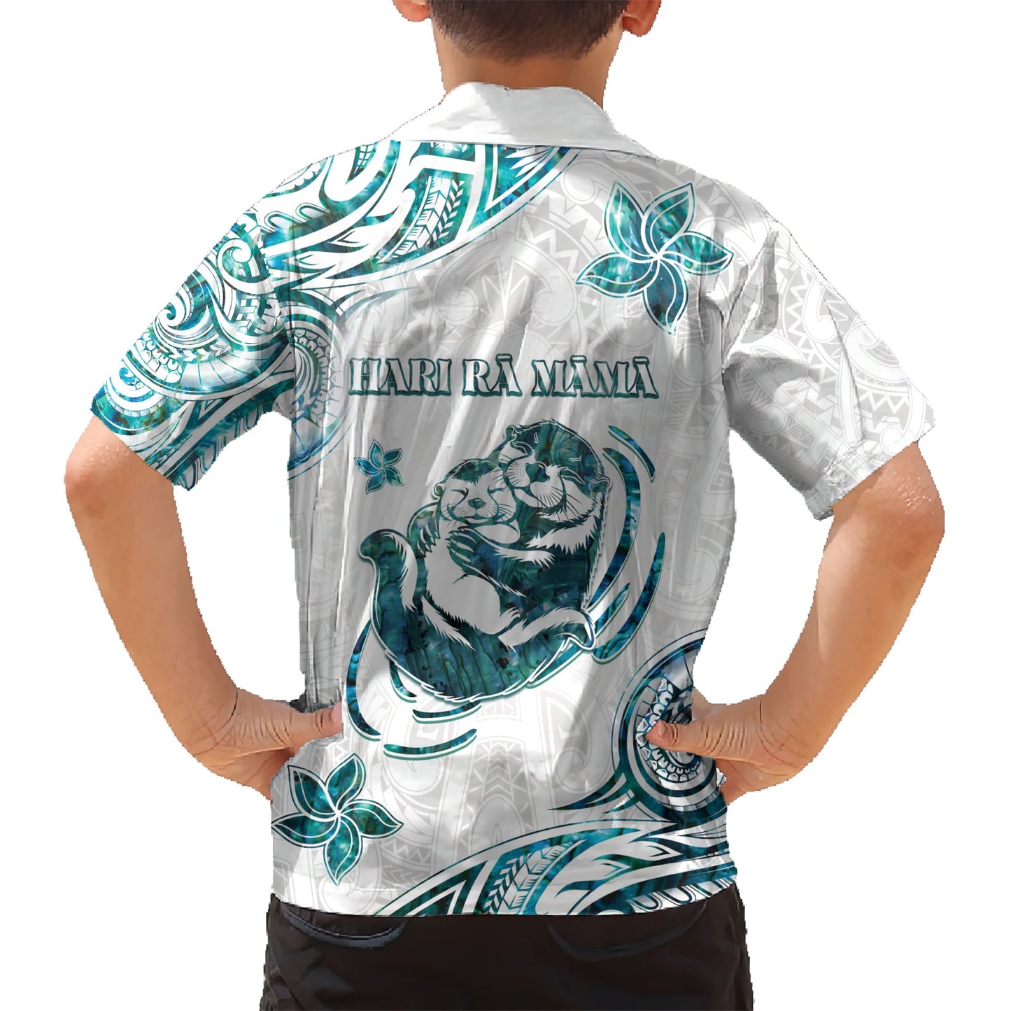 Neuseeland Aotearoa Hari Ra Mama Hawaiihemd Eine Mutterliebe ist wie kein Otter LT05