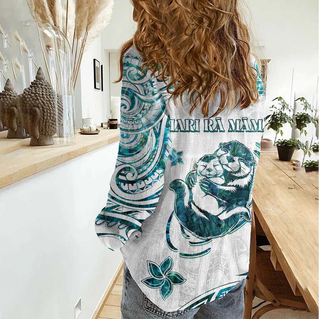Neuseeland Aotearoa Hari Ra Mama Frauen Casual Shirt Eine Mutterliebe ist wie kein Otter LT05