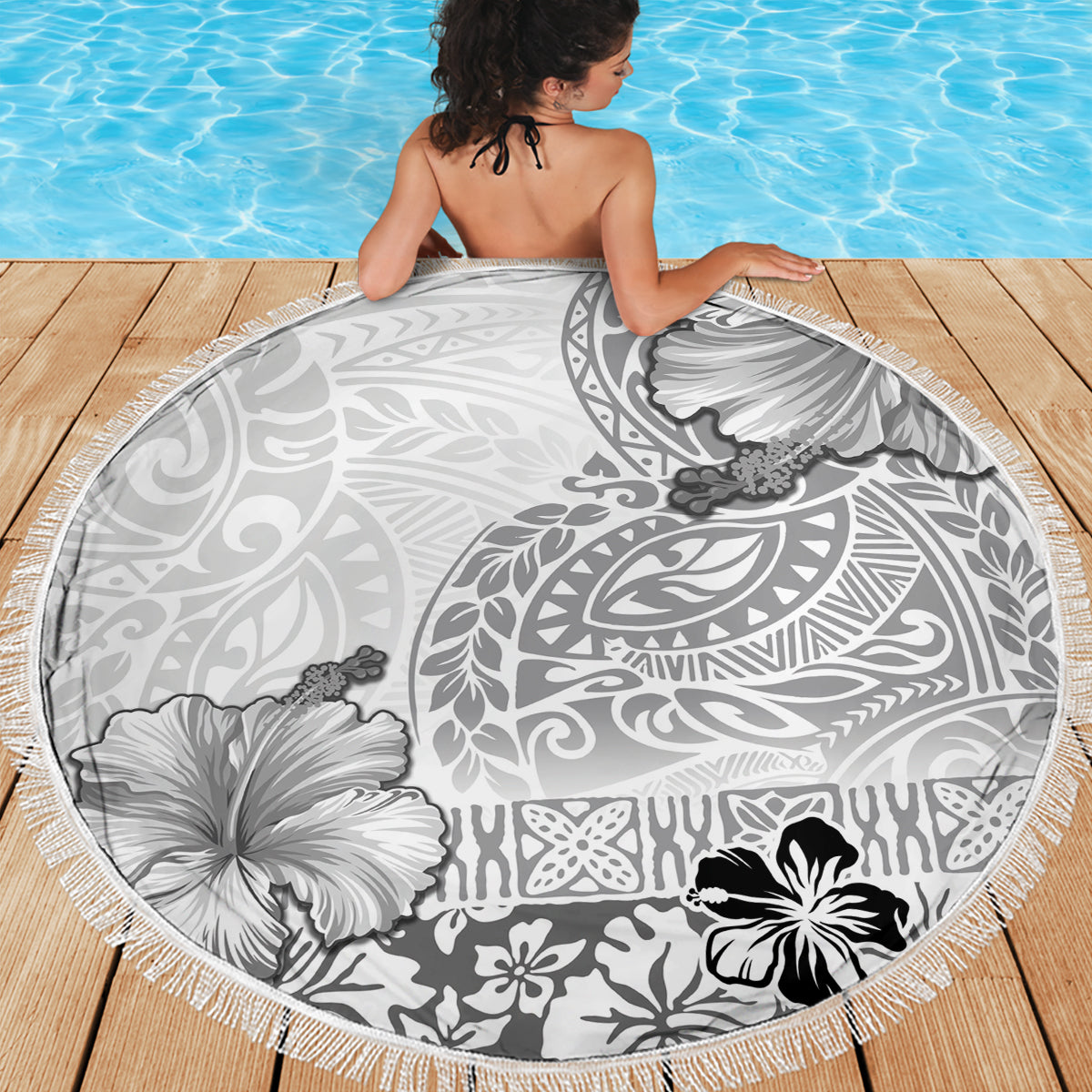 Stranddecke mit polynesischem Kanakas-Muster, Südseeinseln und Salomoninseln, LT05