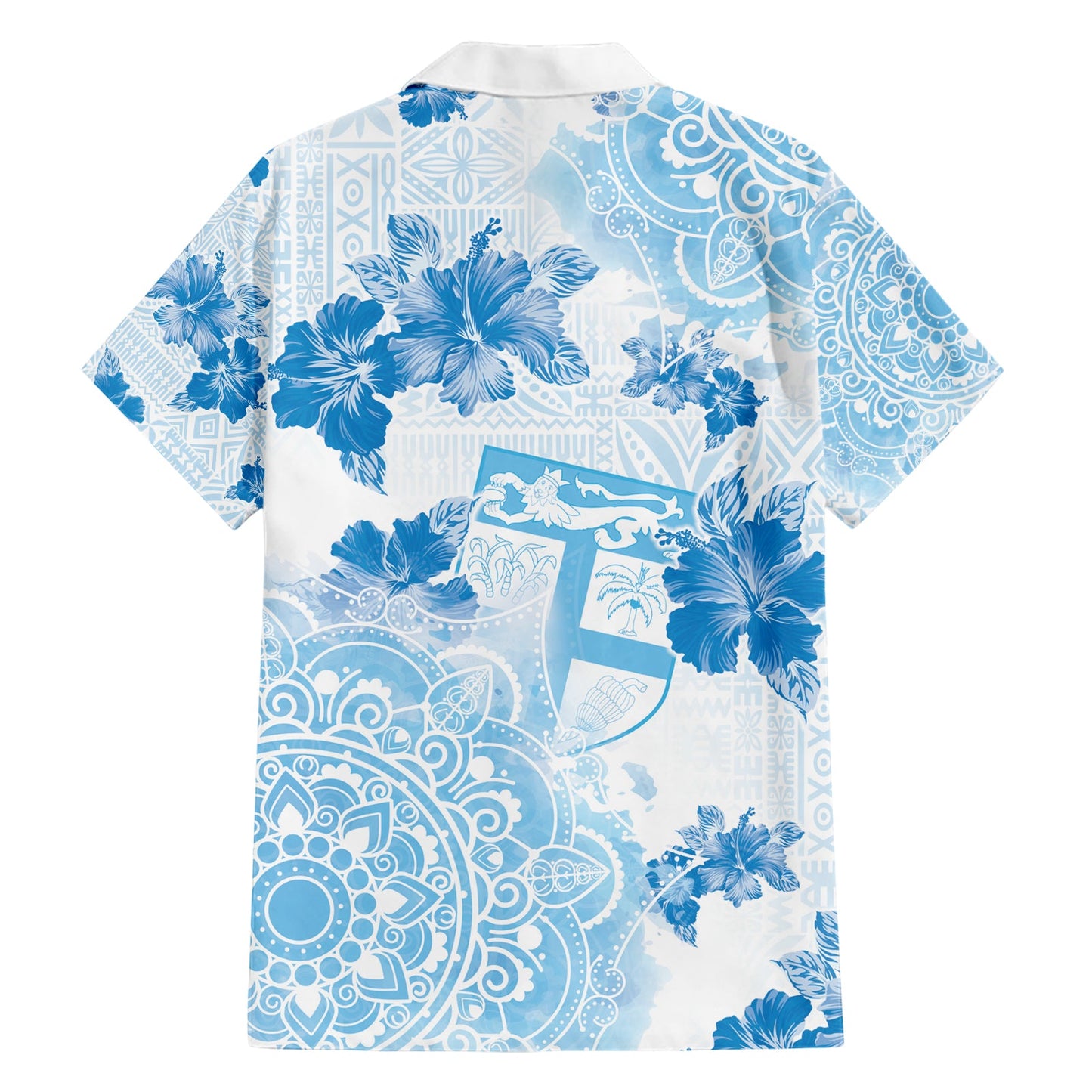 Happy Fiji Girmit Day Hawaiihemd Fidschi Tapa mit Mandala-Muster LT05