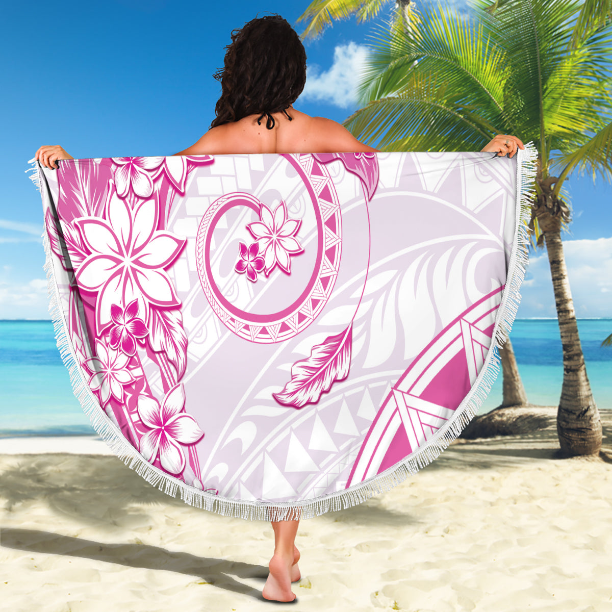 Hawaiianischer Vatertag Vintage Lei Stranddecke Hauoli la Makuakane - Beige LT7